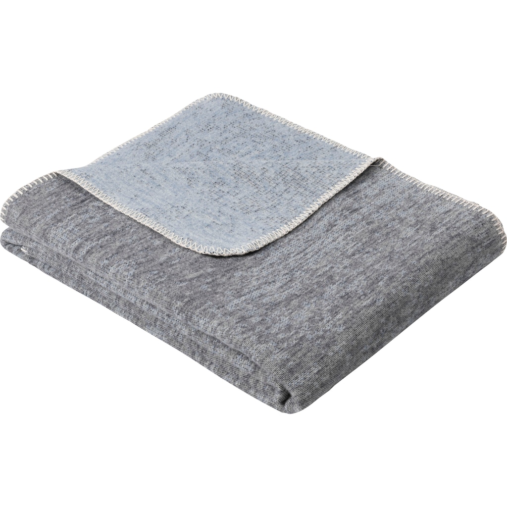 IBENA Wolldecke »Jacquard Decke Rom«, nachhaltig aus Bio-Baumwolle, Kuscheldecke