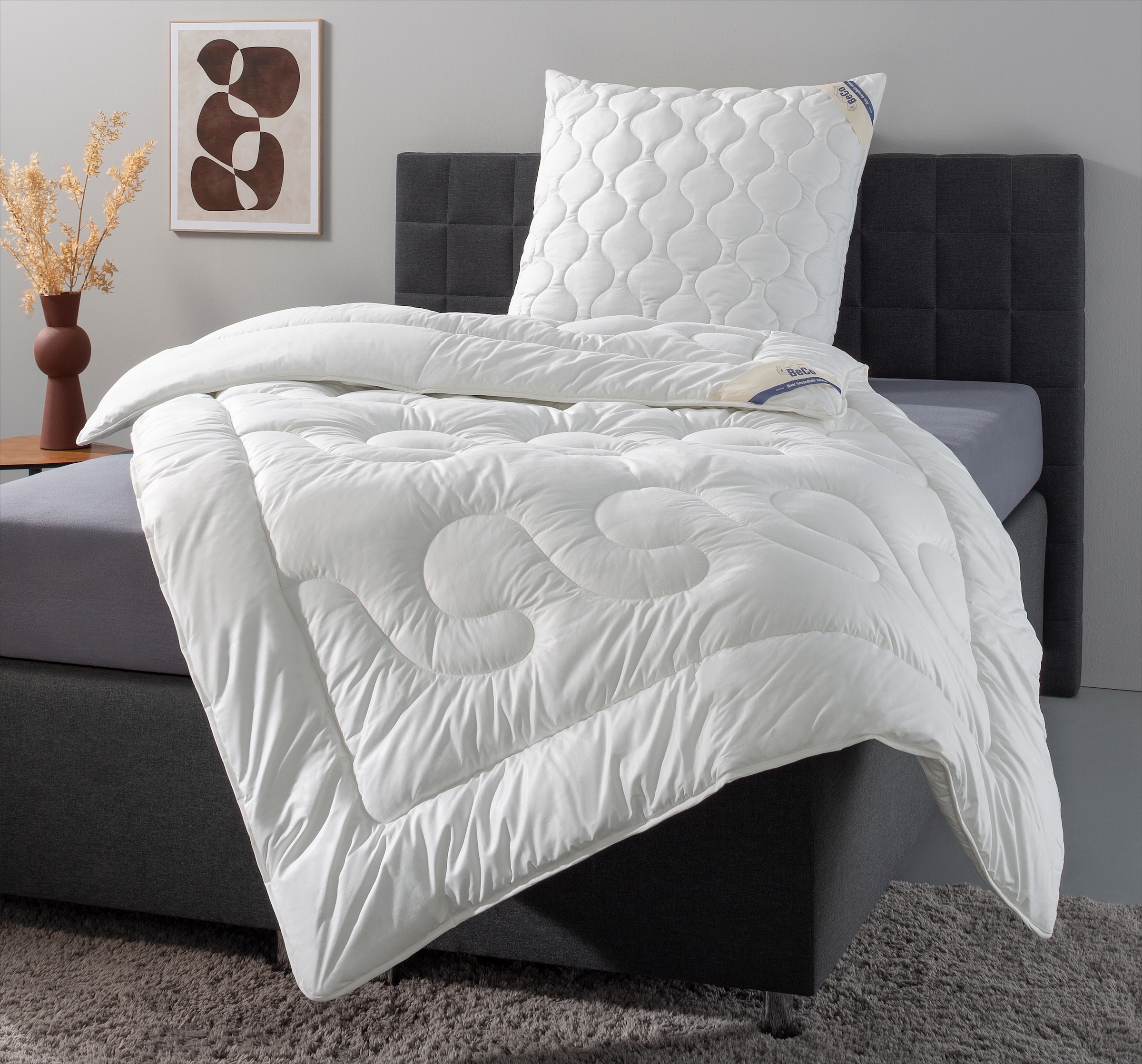 Beco Kunstfaserbettdecke "Aerelle™ Blue "Gold" NEUHEIT Bettdecke" normal Fü günstig online kaufen