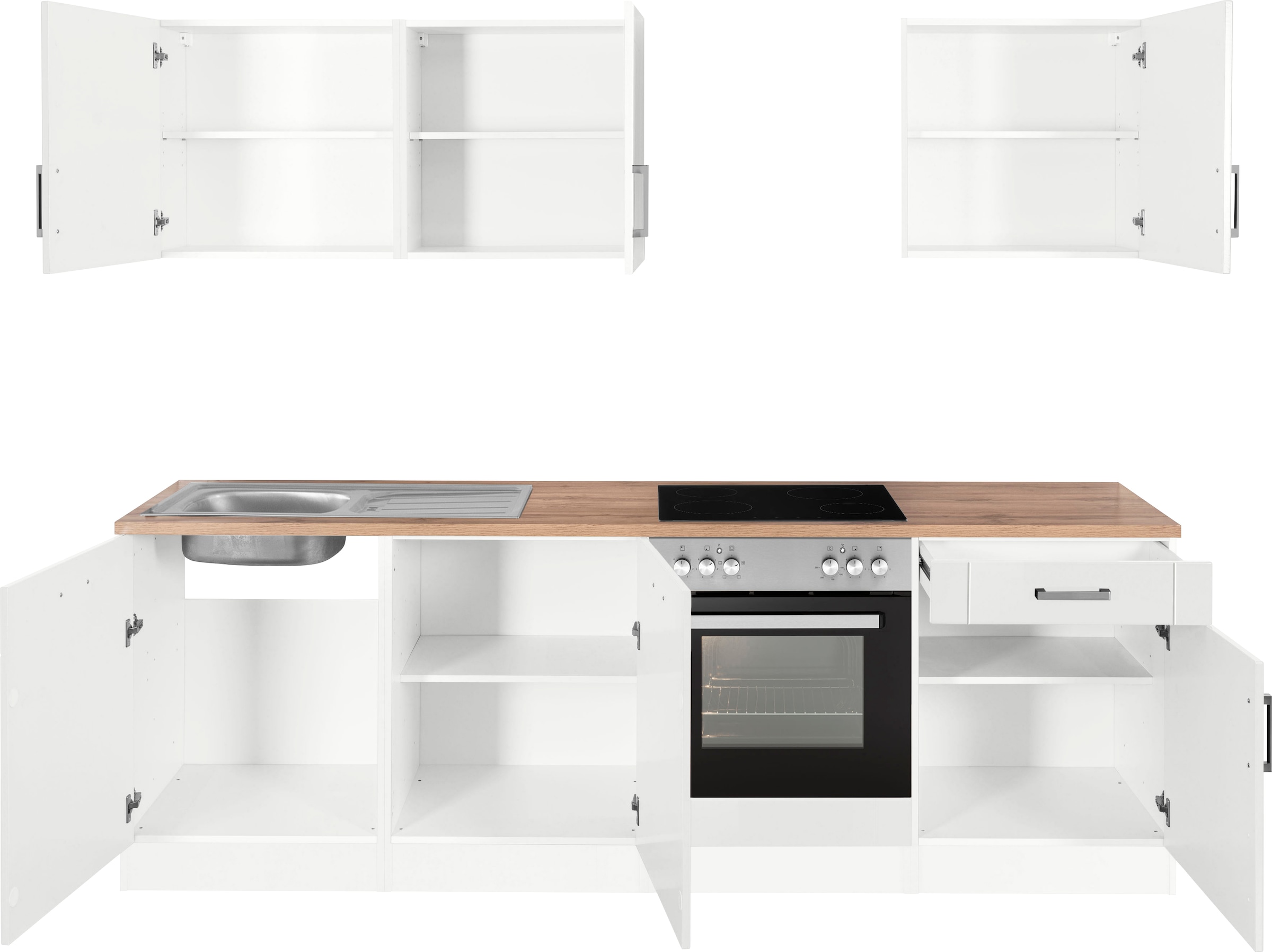 KOCHSTATION Küchenzeile »KS-Tinnum«, ohne E-Geräte, Breite 240 cm
