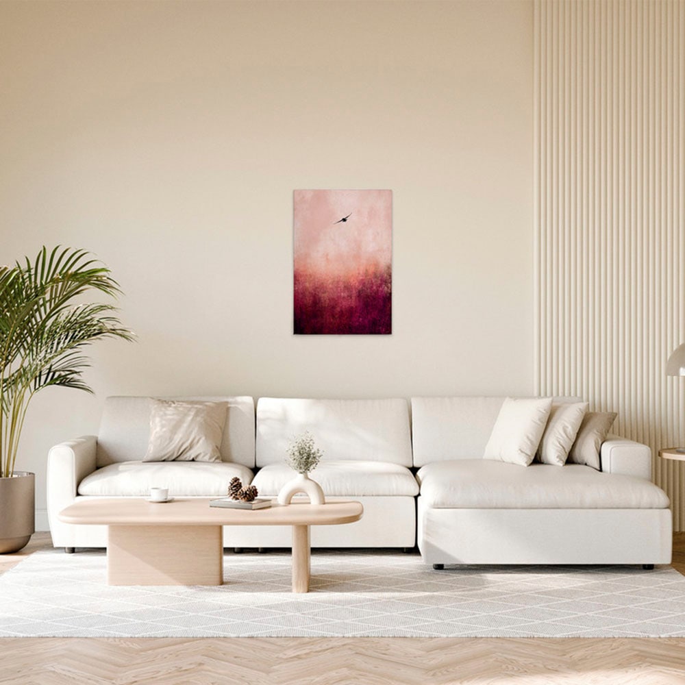 A.S. Création Leinwandbild "Warm Sunset - Wandbild Rosa Pink Schwarz Keilra günstig online kaufen