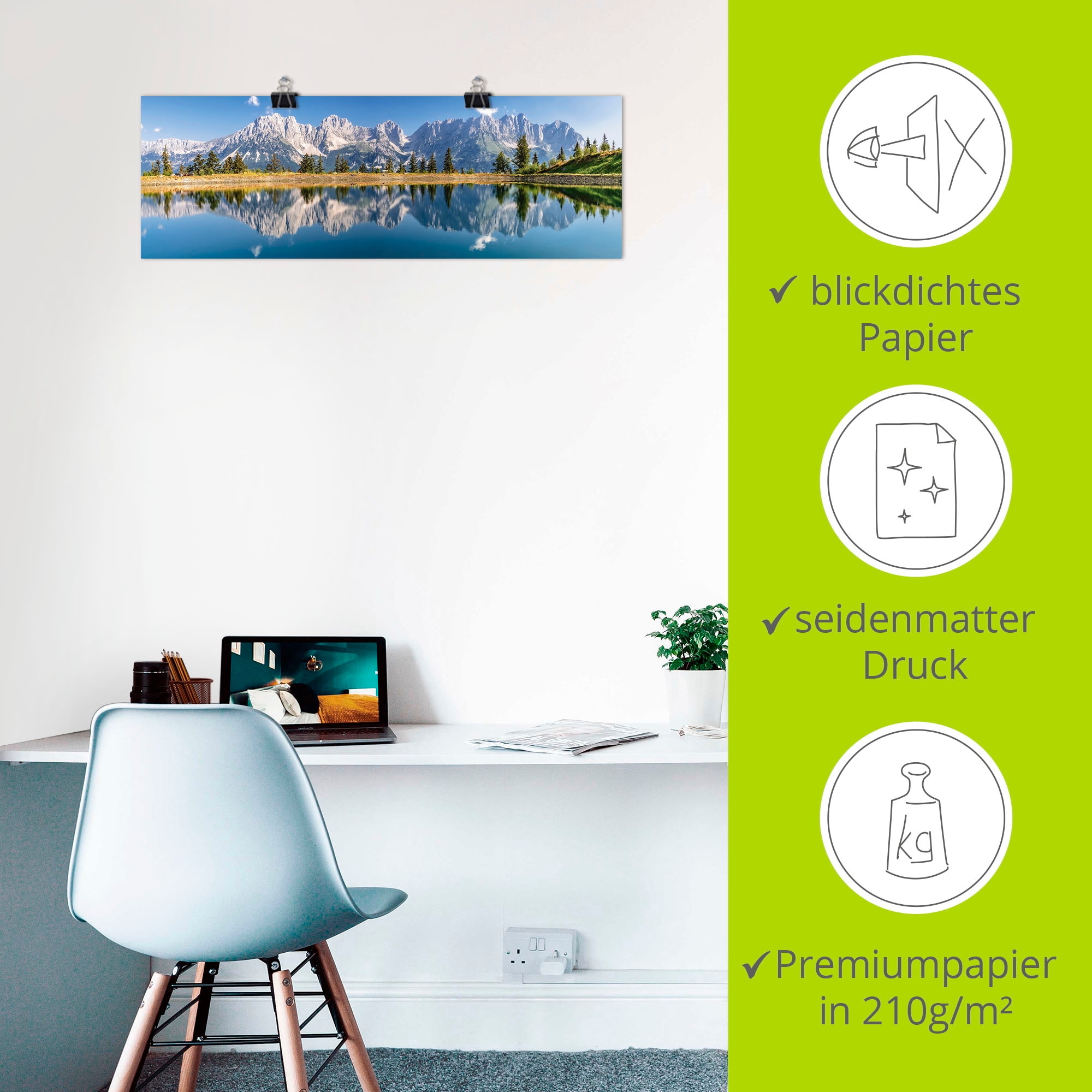 Artland »Kaisergebirge Tirol« Berge & Alpenbilder 1 Stk. tlg. als Alubild, Leinwandbild, Poster in verschied. Größen