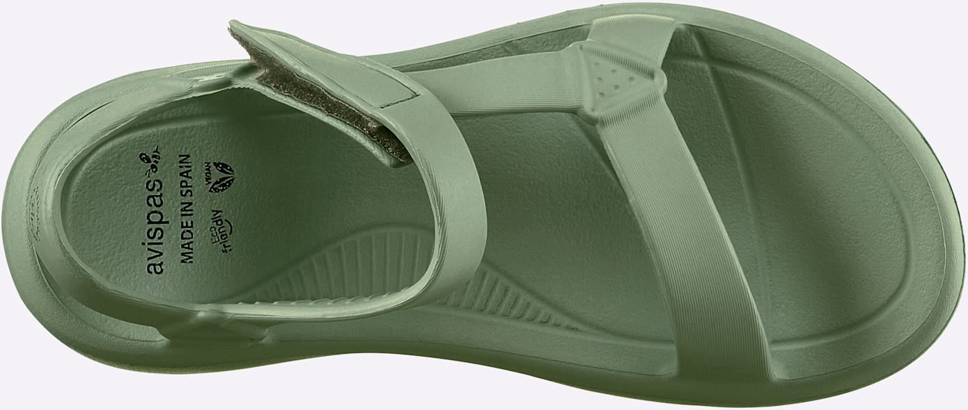 CASUAL LOOKS Damen Badesandale, Gr. 36khaki, Schuhe