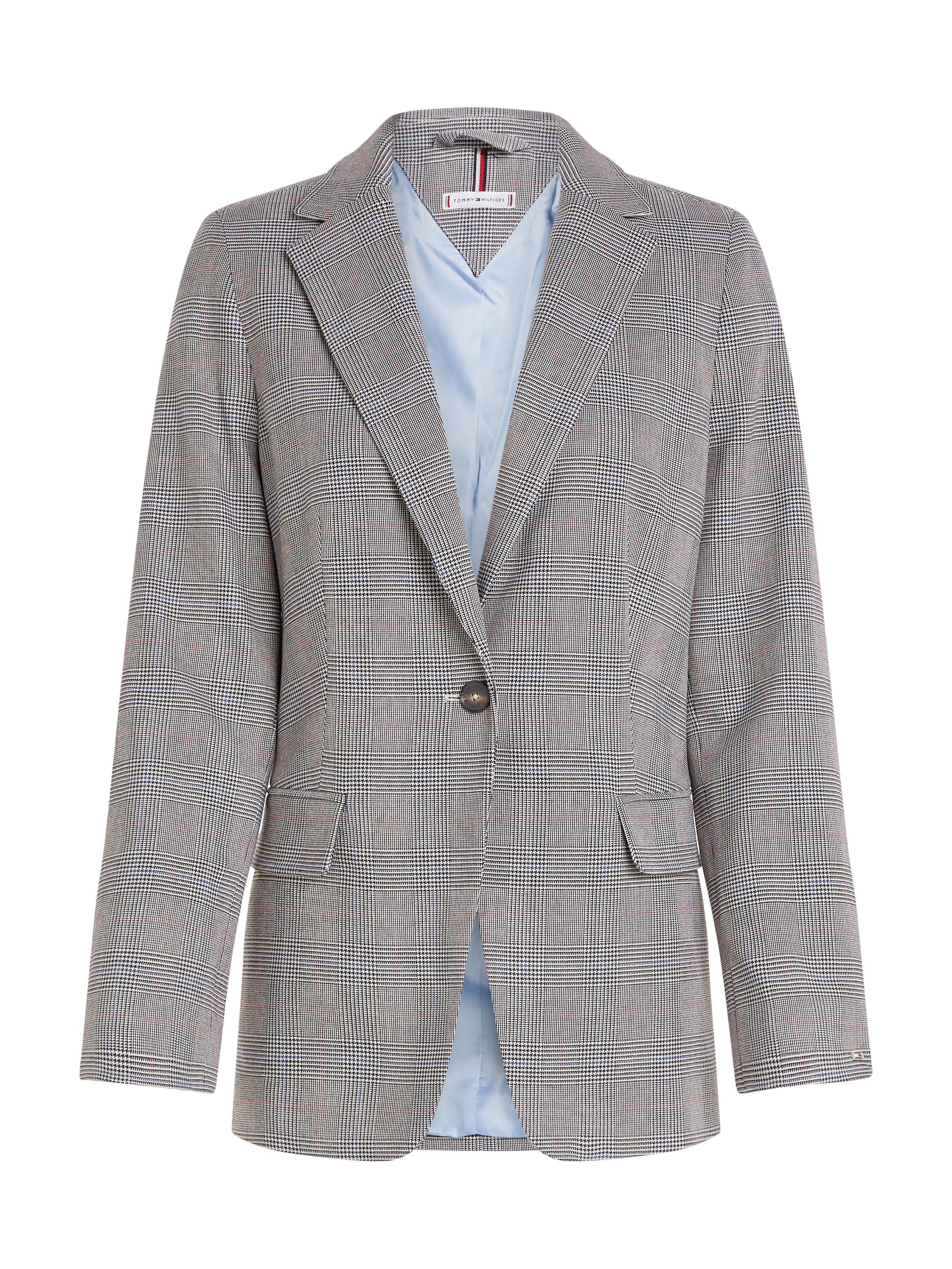 Tommy Hilfiger Kurzblazer »POW CHECK REGULAR BLAZER«, (Global Serie TH WOMEN), im Karodessin