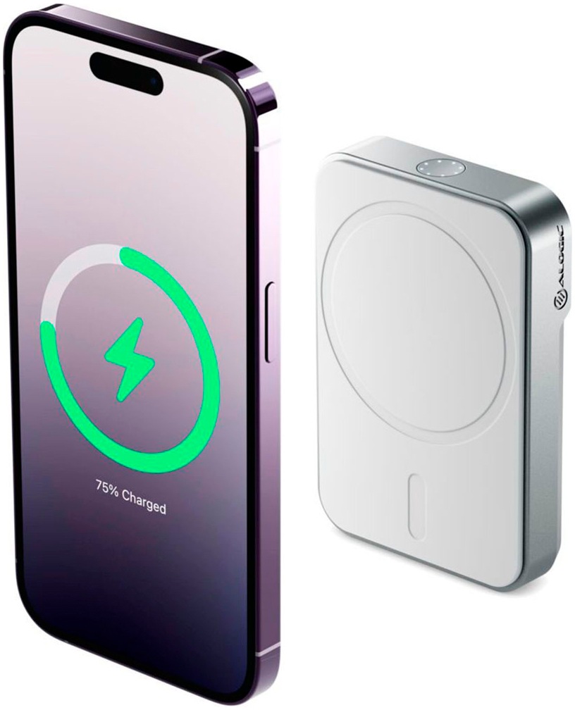 ALOGIC Powerbank »Matrix Universal Magnetic MagSafe« MatrixUniversalMagneticMagSafePowerbank5000mAhBlack 5.000 mAh