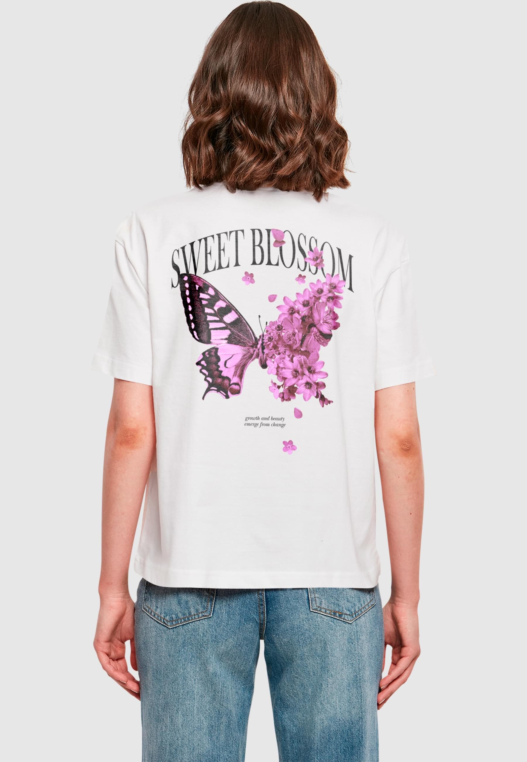 Miss Tee T-Shirt »Miss Tee Damen Sweet Blossom And Beauty Tee«, (1 tlg.)