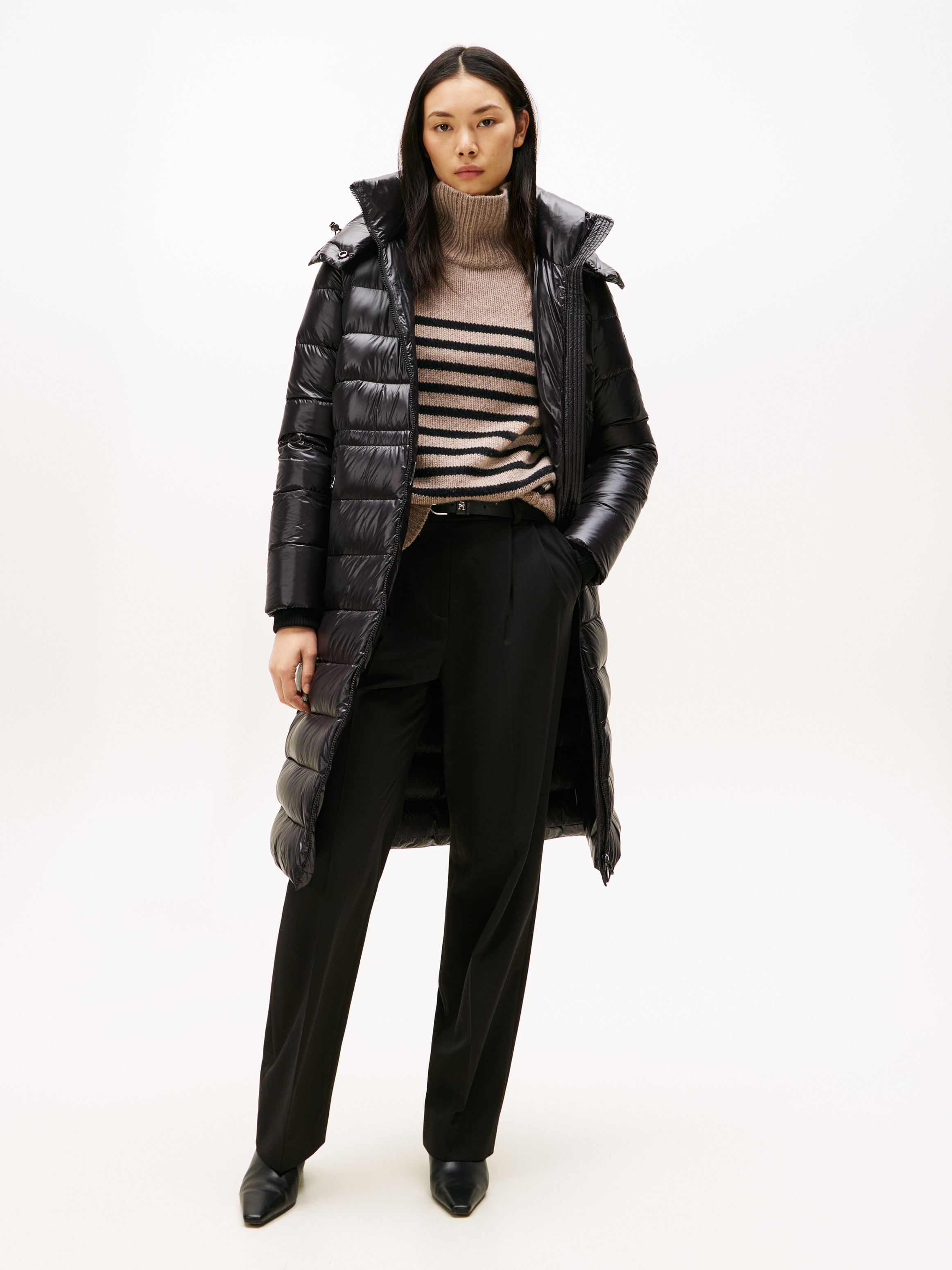 Thumbnail - Tommy Hilfiger Steppmantel "GLOSS HW DOWN WAIST REG MAXI" in leicht glänzender Optik