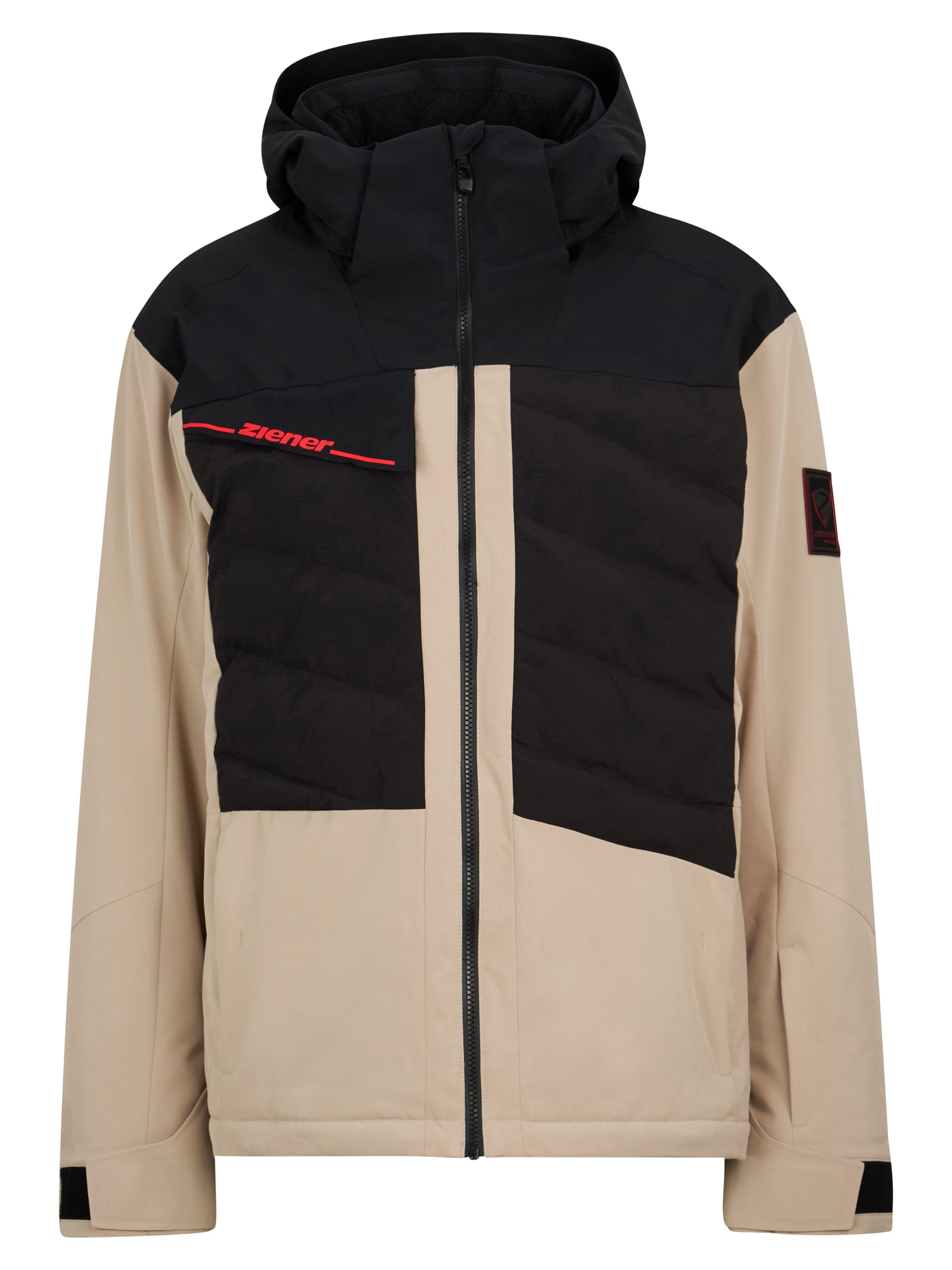 Ziener Skijacke "TIDAL-Z AQUASHIELD HERREN" wasserdicht, winddicht, atmungsaktiv, elastisch, Kapuze