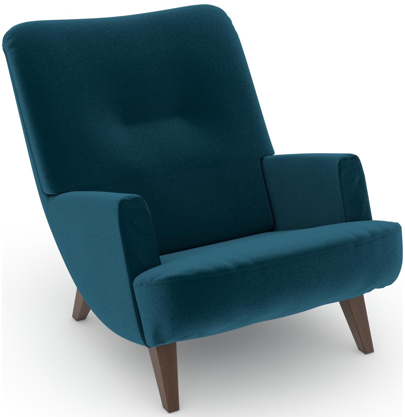 Preisvergleich für Max Winzer Loungesessel build-a-chair Borano, im  Retrolook, zum Selbstgestalten, BxHxT 70x96x75 cm, in der Farbe Blau |  Ladendirekt