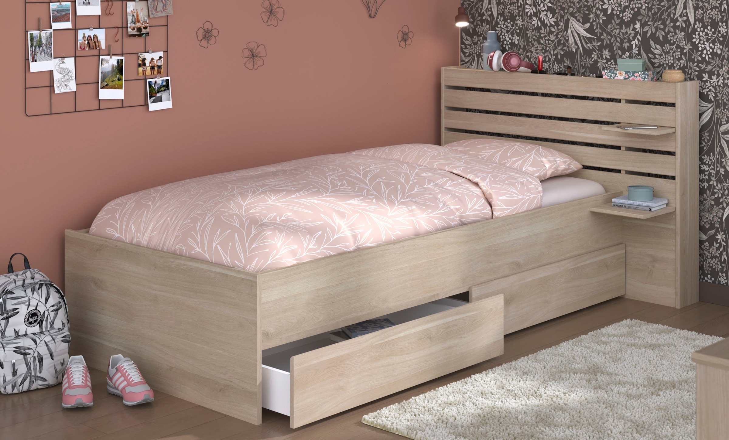 Parisot Stauraumbett "Escale" inklusive 2 Schubkästen auf Rollen günstig online kaufen