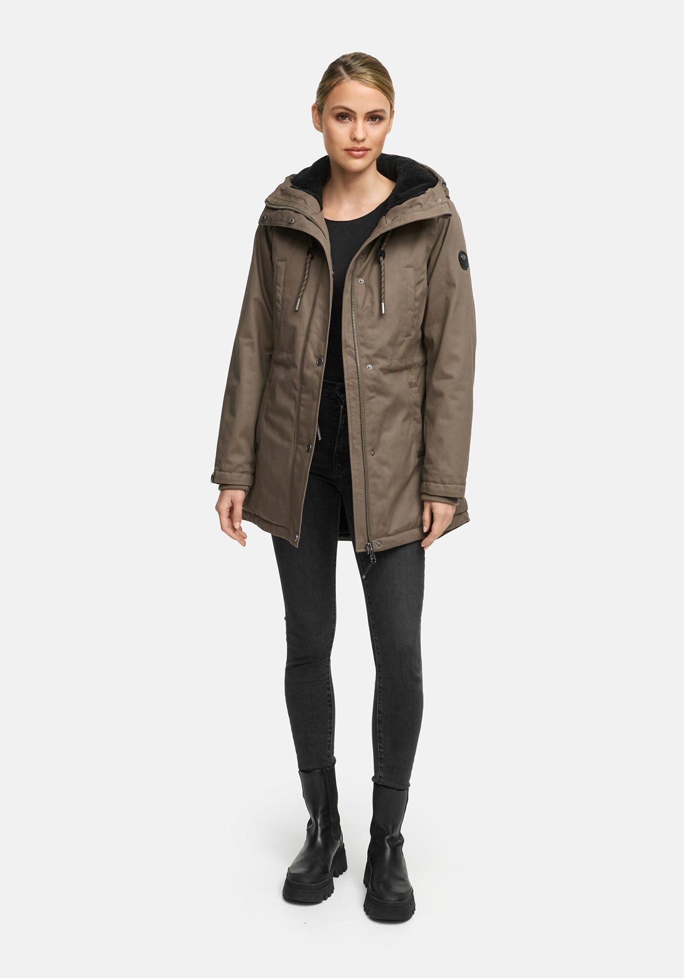 Navahoo Winterjacke "Winterfunke", Designer Winterjacke mit Teddyfell gefüt günstig online kaufen