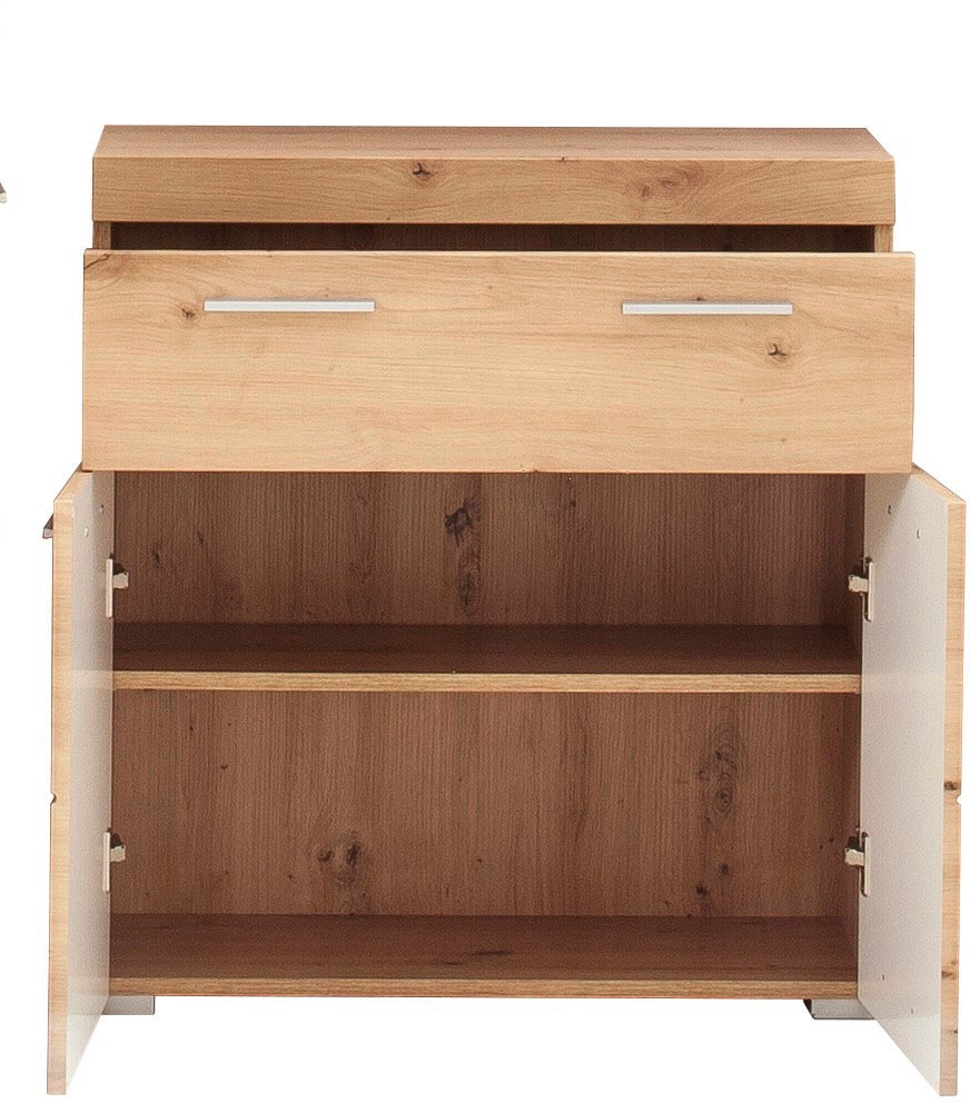 Thumbnail - welltime Unterschrank "Avena" Badezimmerschrank mit 1 großen Schubkasten und 2 Türen - 73/31/79 cm