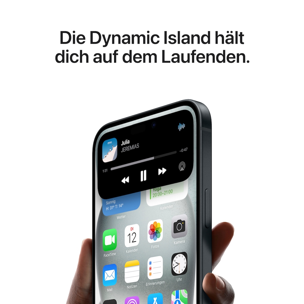 Apple Smartphone »iPhone 15 256GB«, grün, 15,5 cm/6,1 Zoll, 256 GB Speicherplatz, 48 MP Kamera