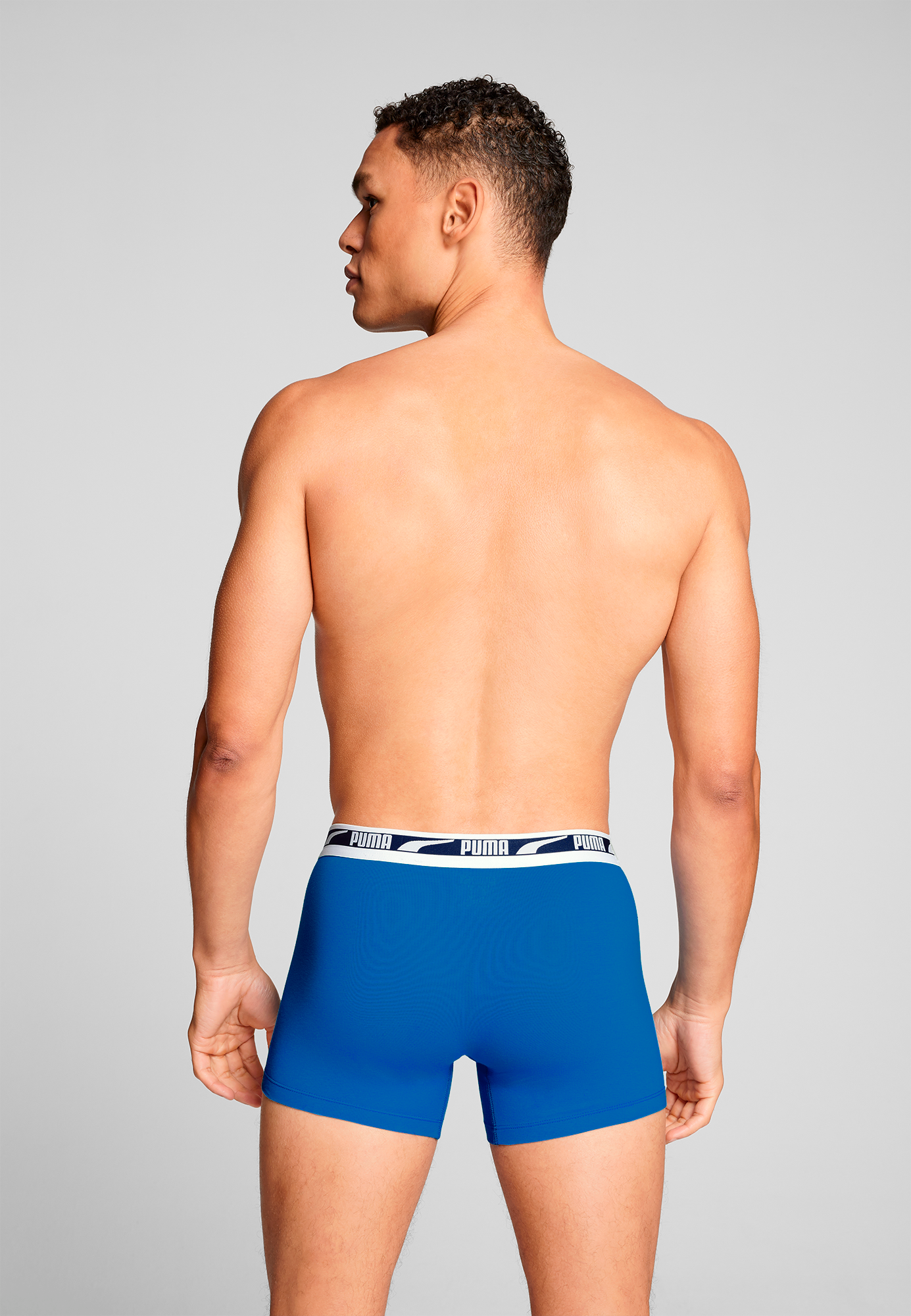 PUMA Boxershorts »PUMA MEN EVERYDAY MULTI LOGO BOXERS 2P«, (2er Pack), Komfortabler Logobund