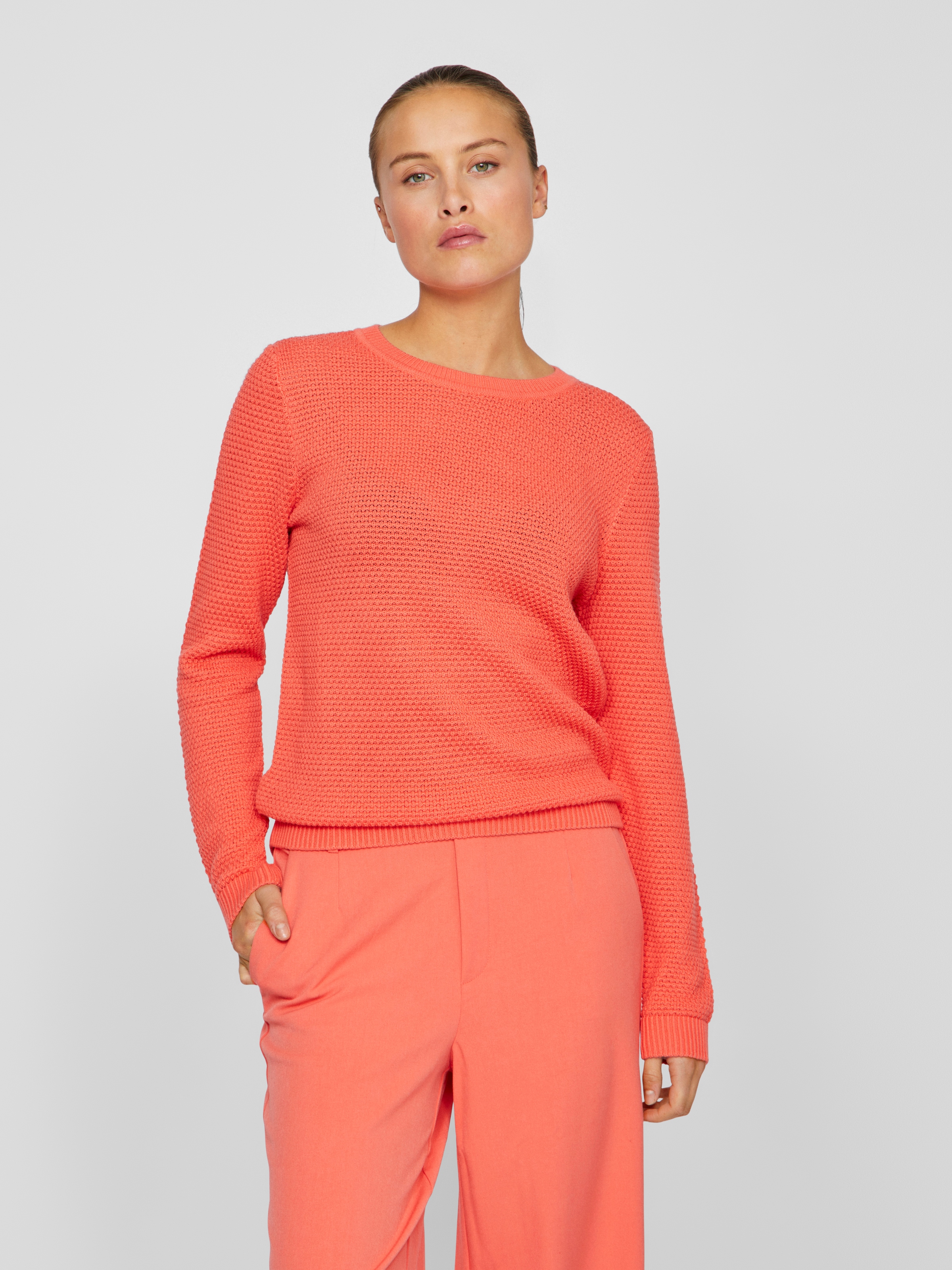 Vila Rundhalspullover "VIDALO O-NECK L/S KNIT TOP- NOOS" günstig online kaufen