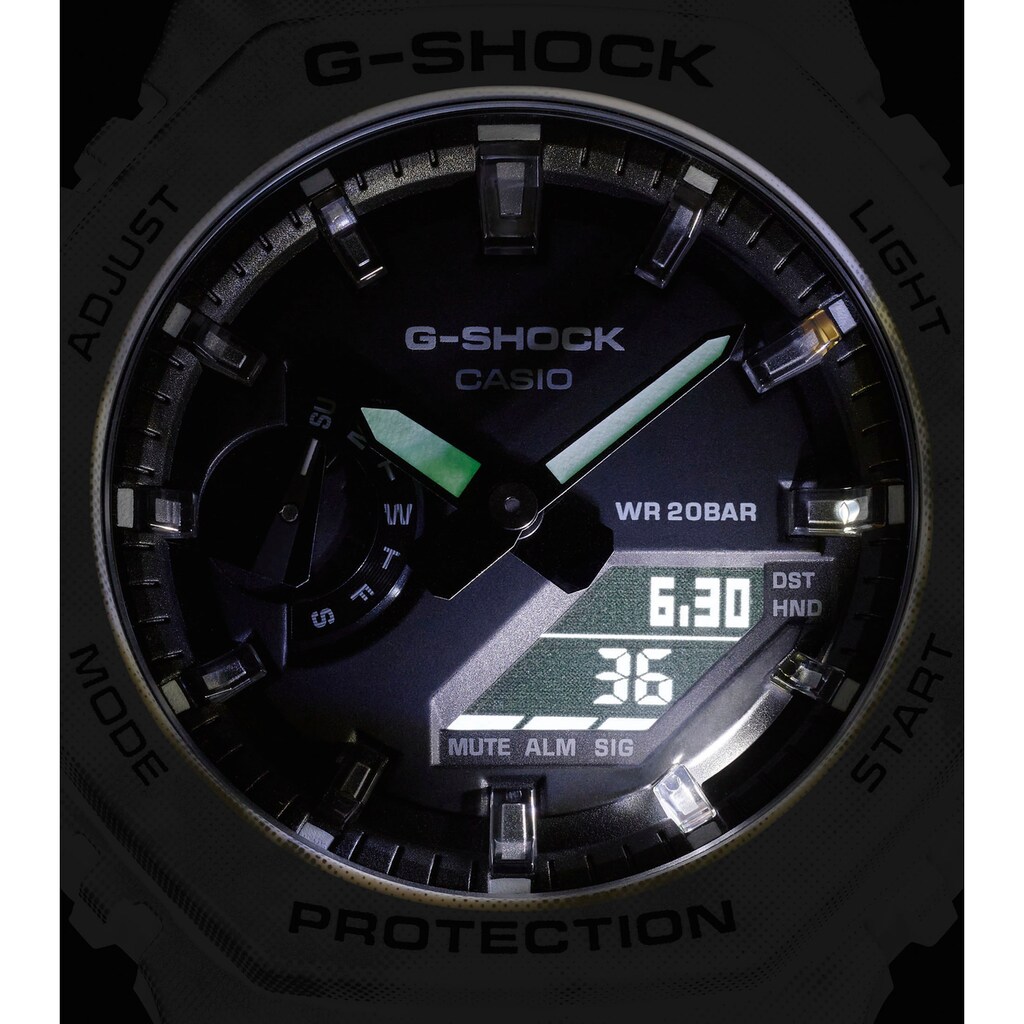CASIO G-SHOCK Chronograph »GAE-2100GC-7AER«, (Set, 3 tlg., mit Wechselband und zusätzlichem Gehäuse)