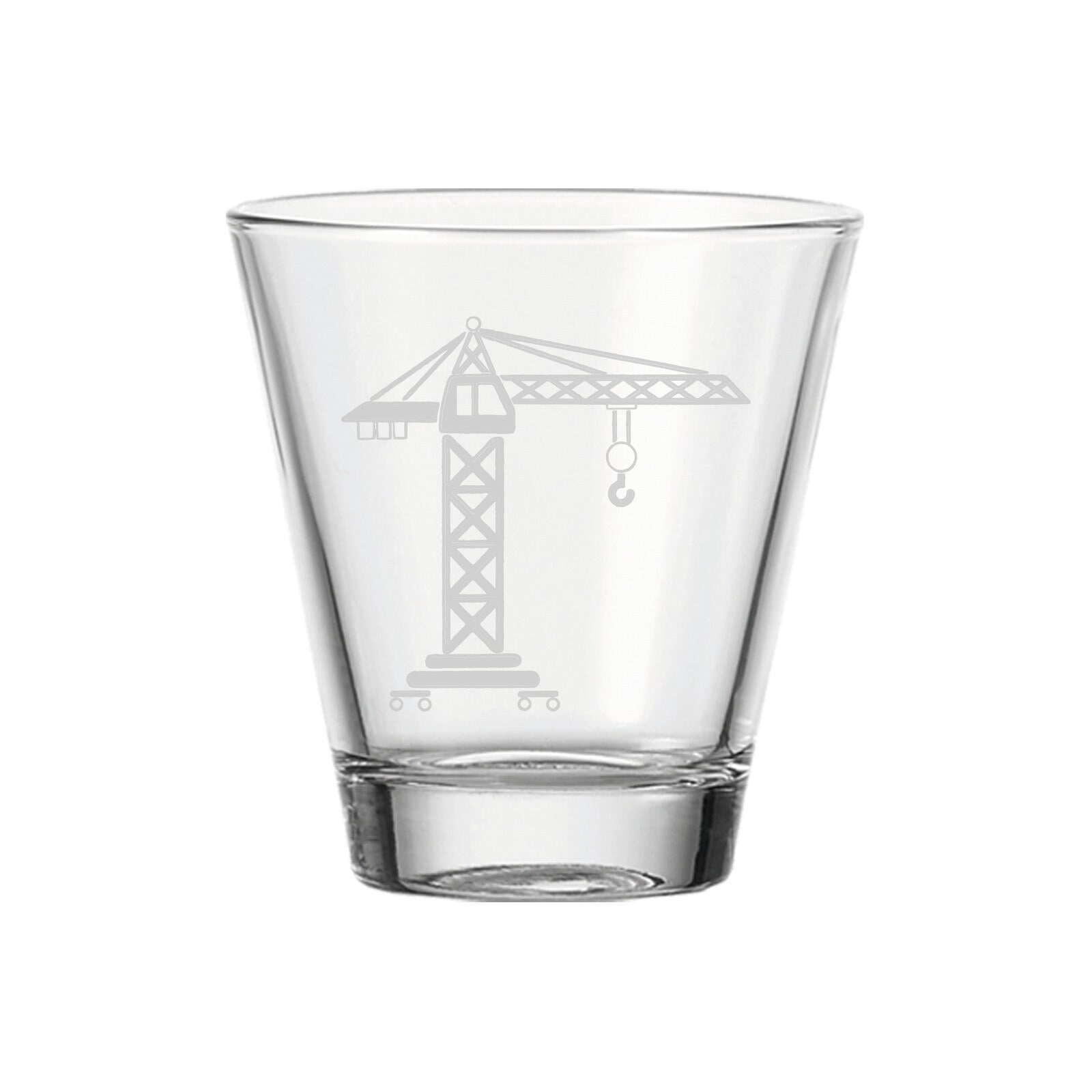 LUXENTU Kinderbecher "Kinderbecher Kran 215 ml transparent", transparent, Trinkgefäße