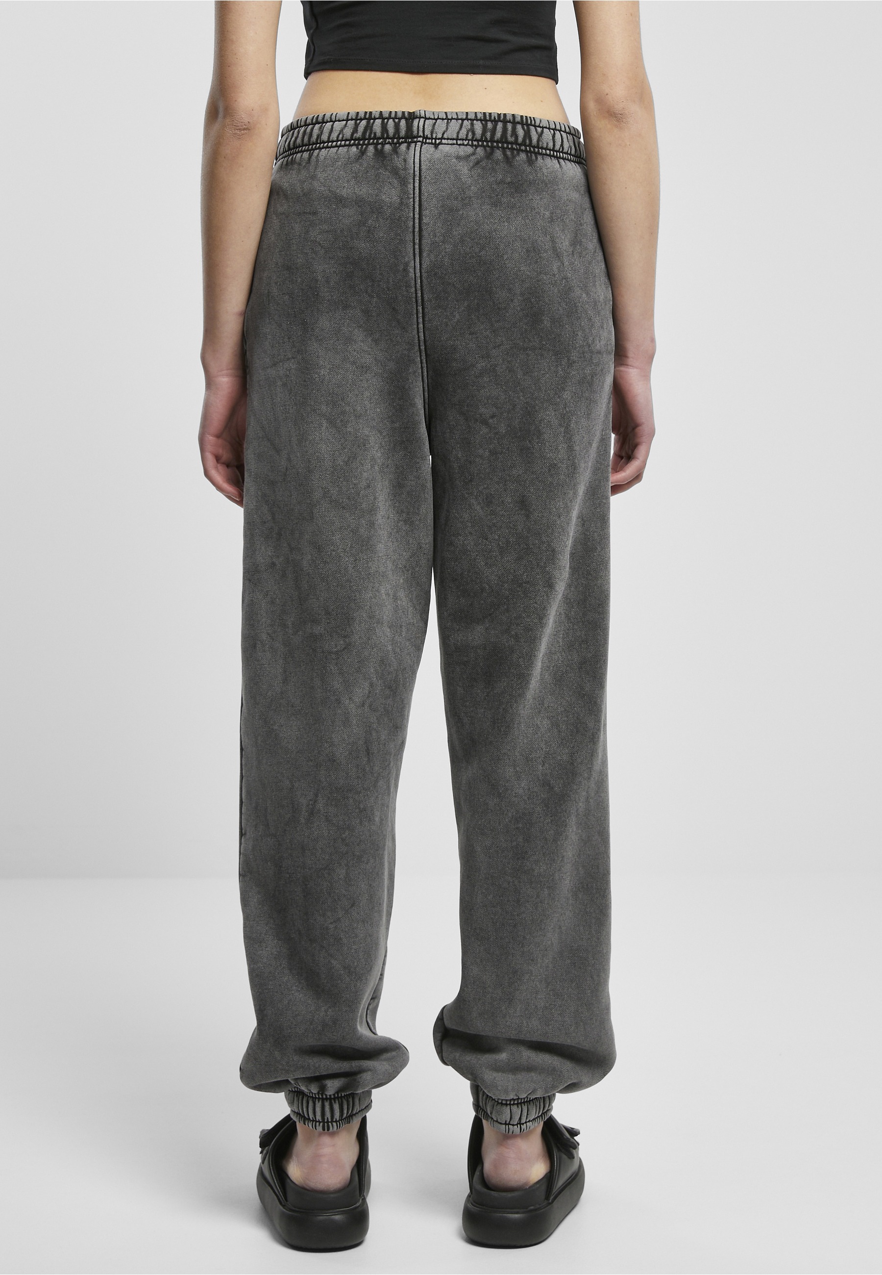 URBAN CLASSICS Sweathose »Urban Classics Damen Ladies High Waist Stone Washed Sweat Pants«