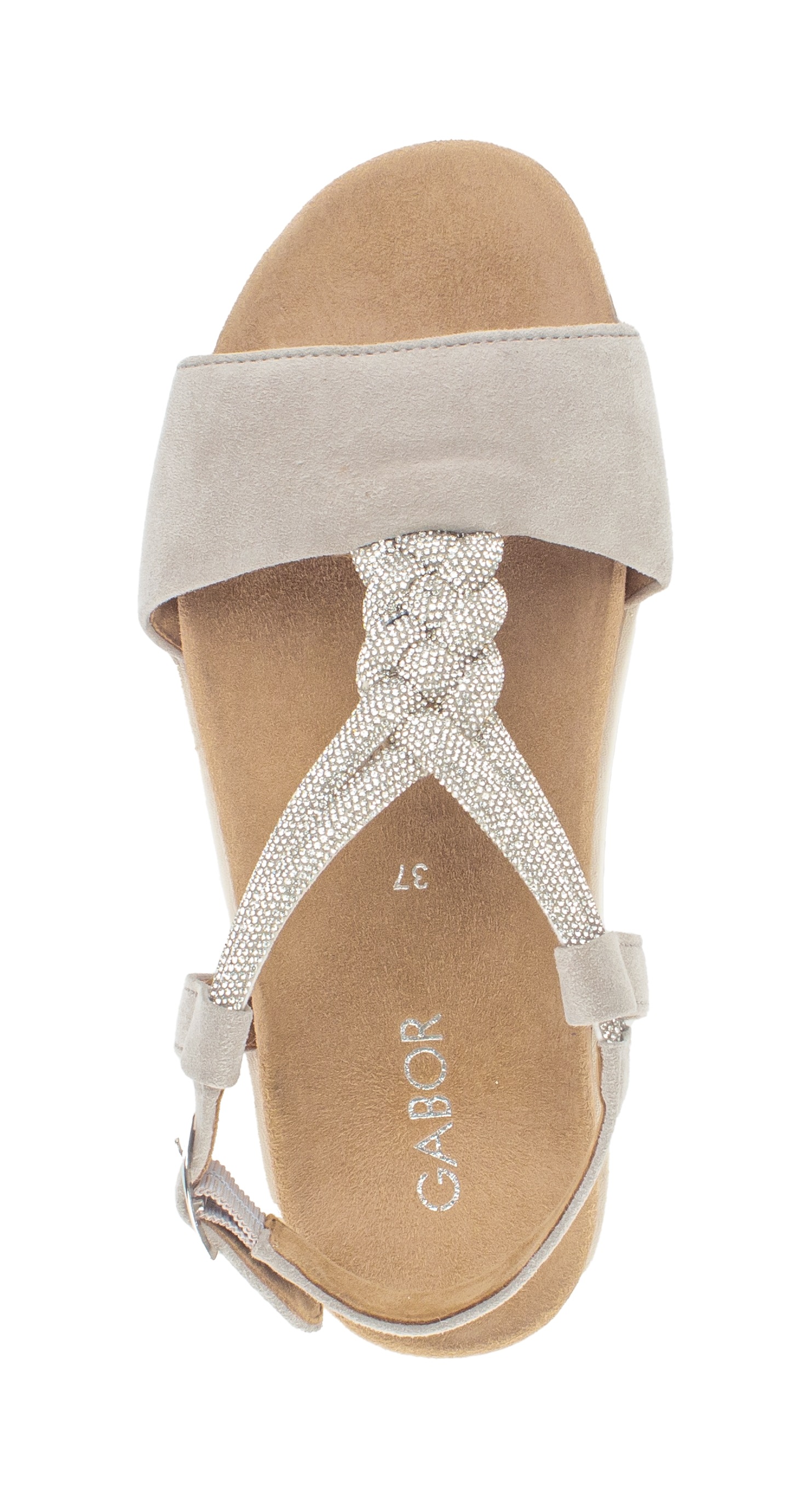 Thumbnail - Gabor Riemchensandale Plateau, Sandalette, Sommerschuh mit funkelnden Strasssteichen