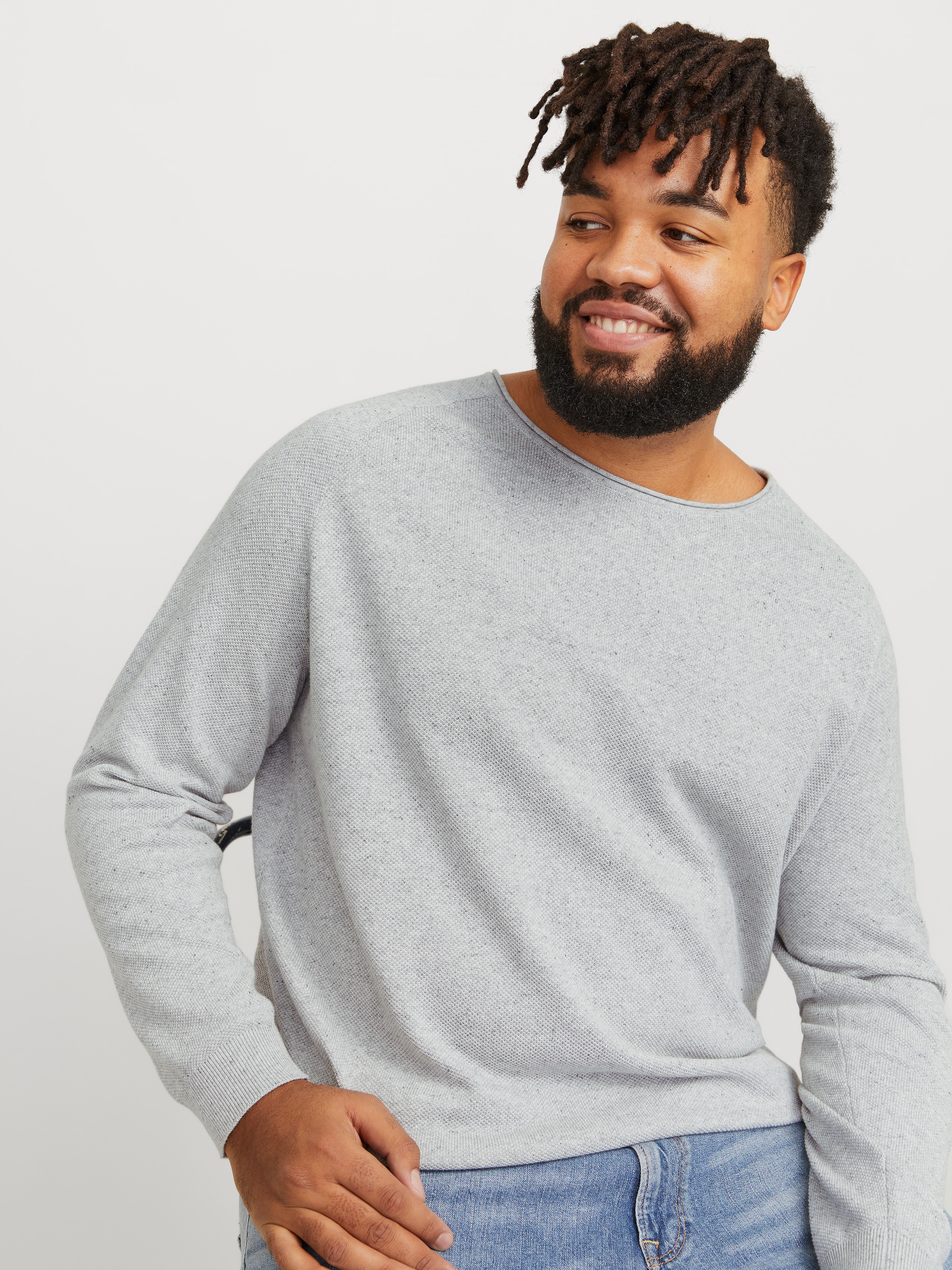 Jack & Jones PlusSize Rundhalspullover »JJEHILL KNIT CREW NECK NOOS PLS«, mit Rundhalsausschnitt