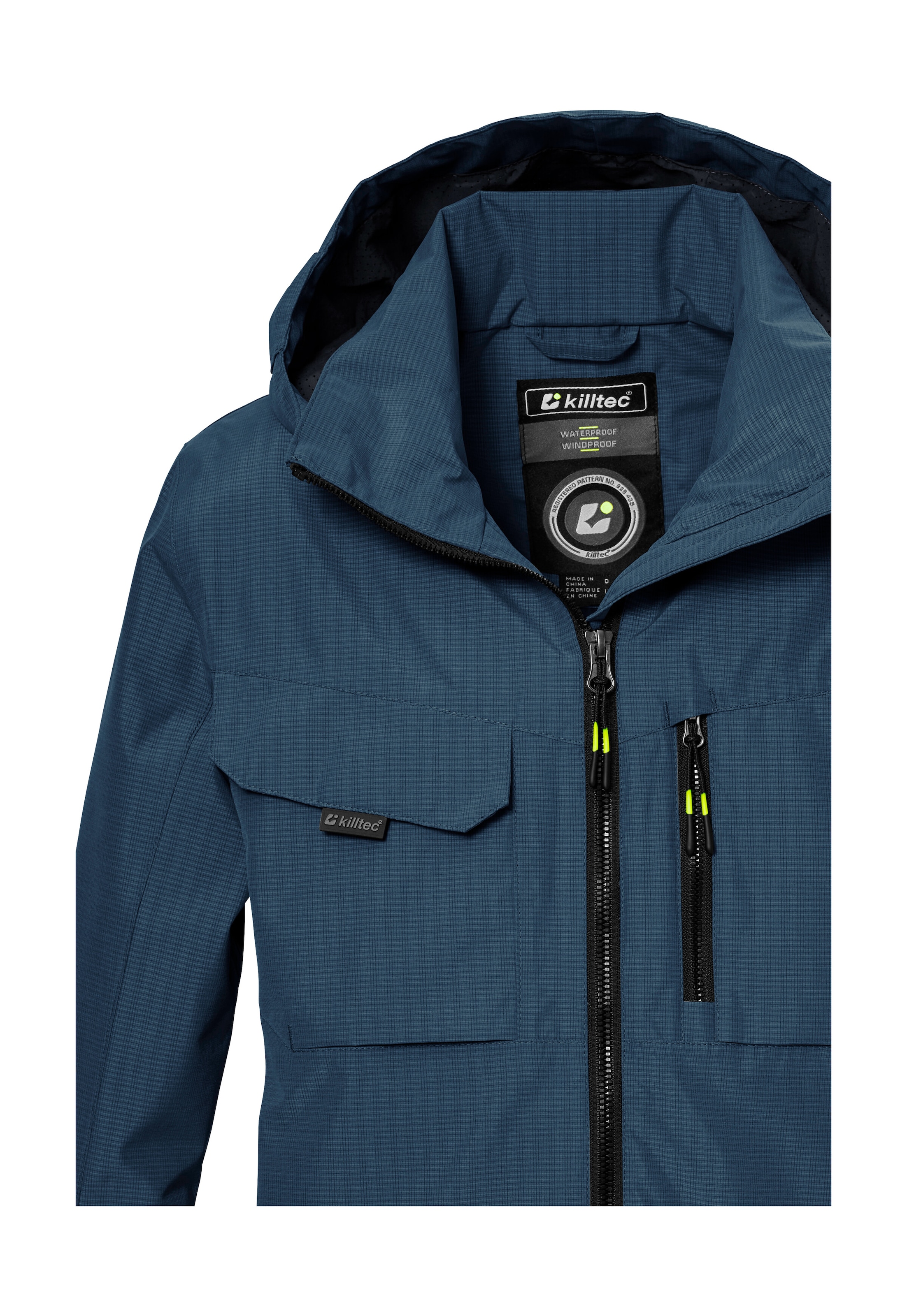 Killtec Funktionsjacke »KOS 140 BYS JCKT«, Wasserdichte Jacke mit verstellbarer Kapuze, PFAS-frei imprägniert