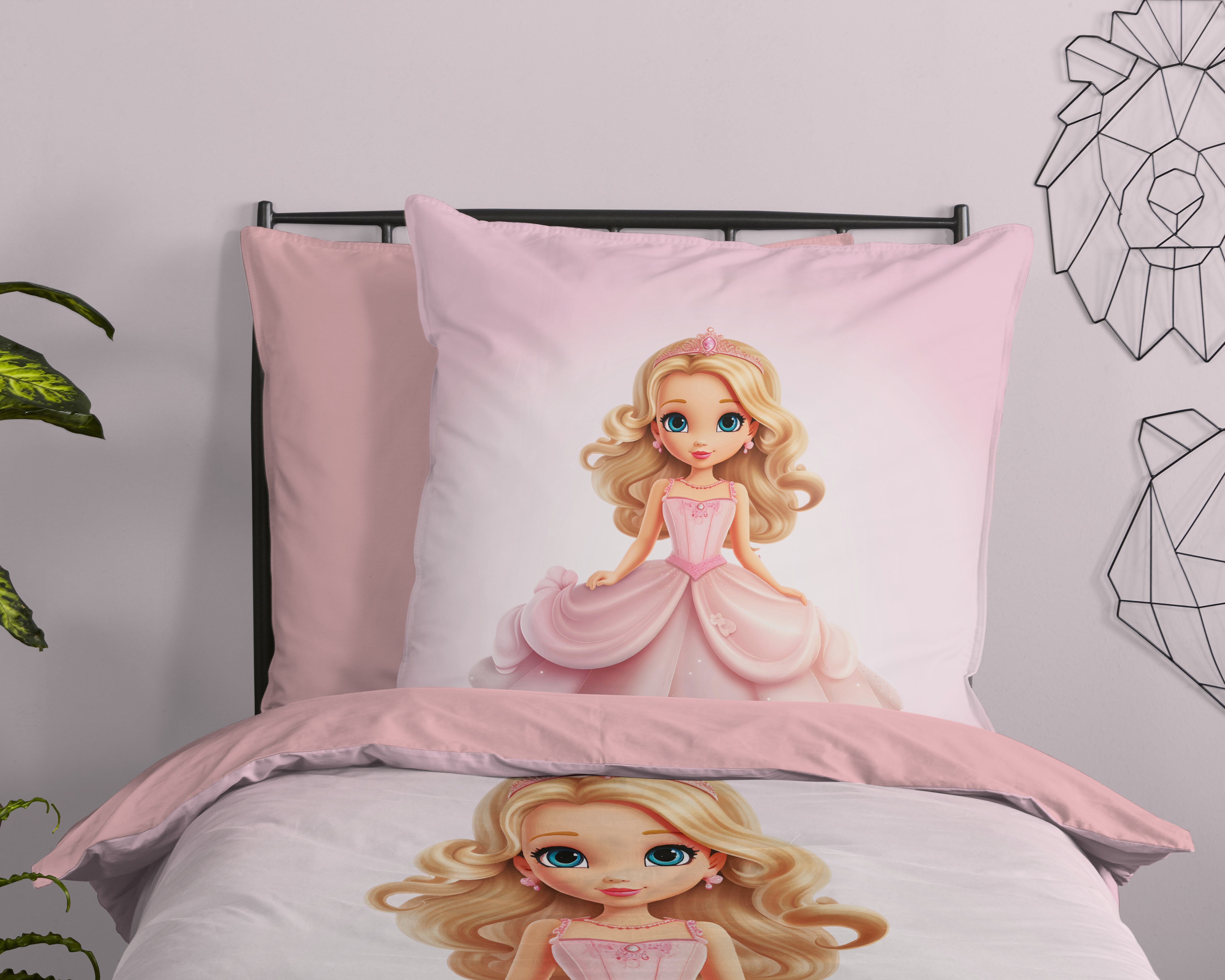 Thumbnail - PURE luxury collection Kinderbettwäsche "Bellas" 2 Stk. Mikrofaser, 135x200, 2 Teilig, Wendeoptik, Kind, Mädchen, Prinze...