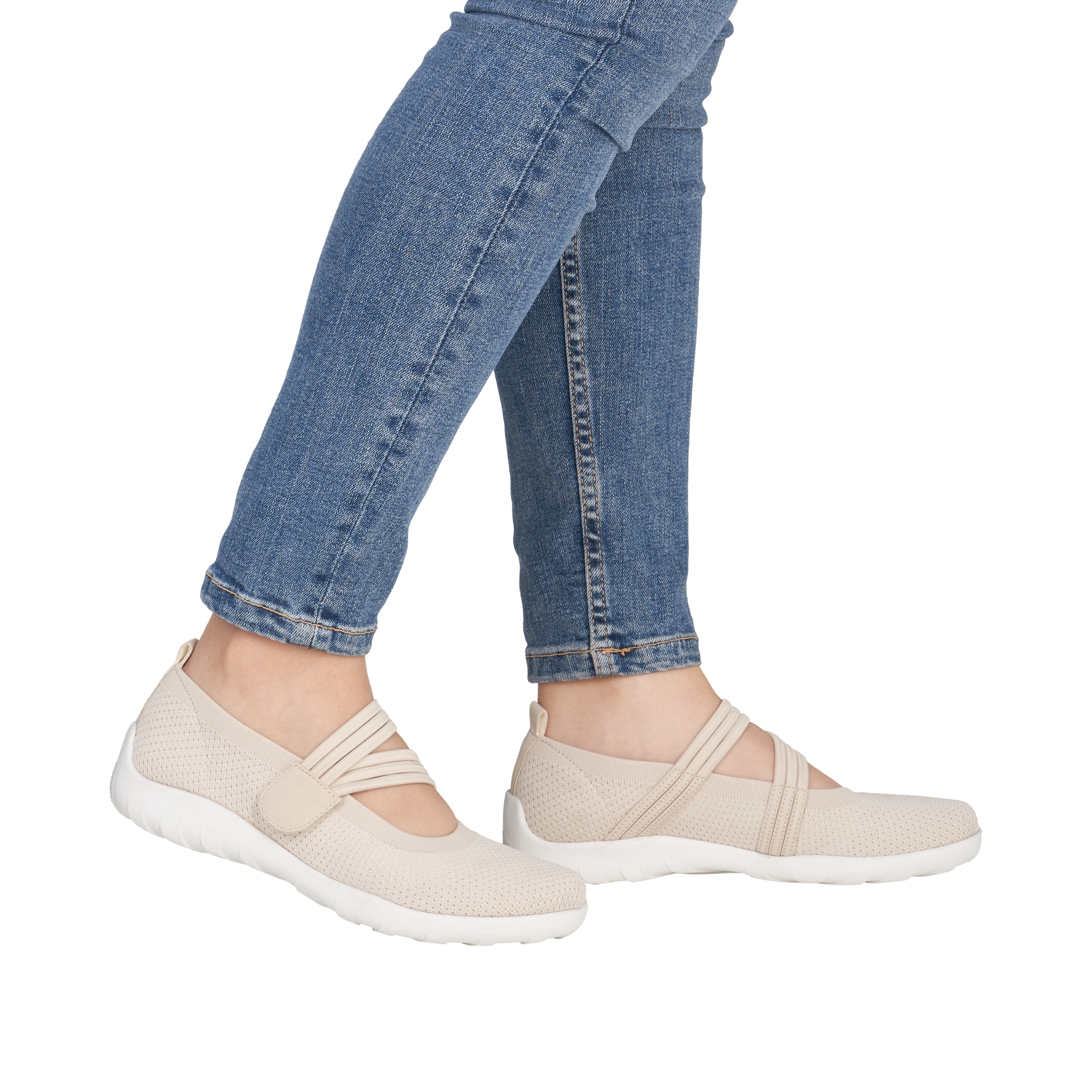 Remonte Riemchenballerina  Slipper, Schlupfschuh, Sommerschuh, Klettschuh mit Softfußbett