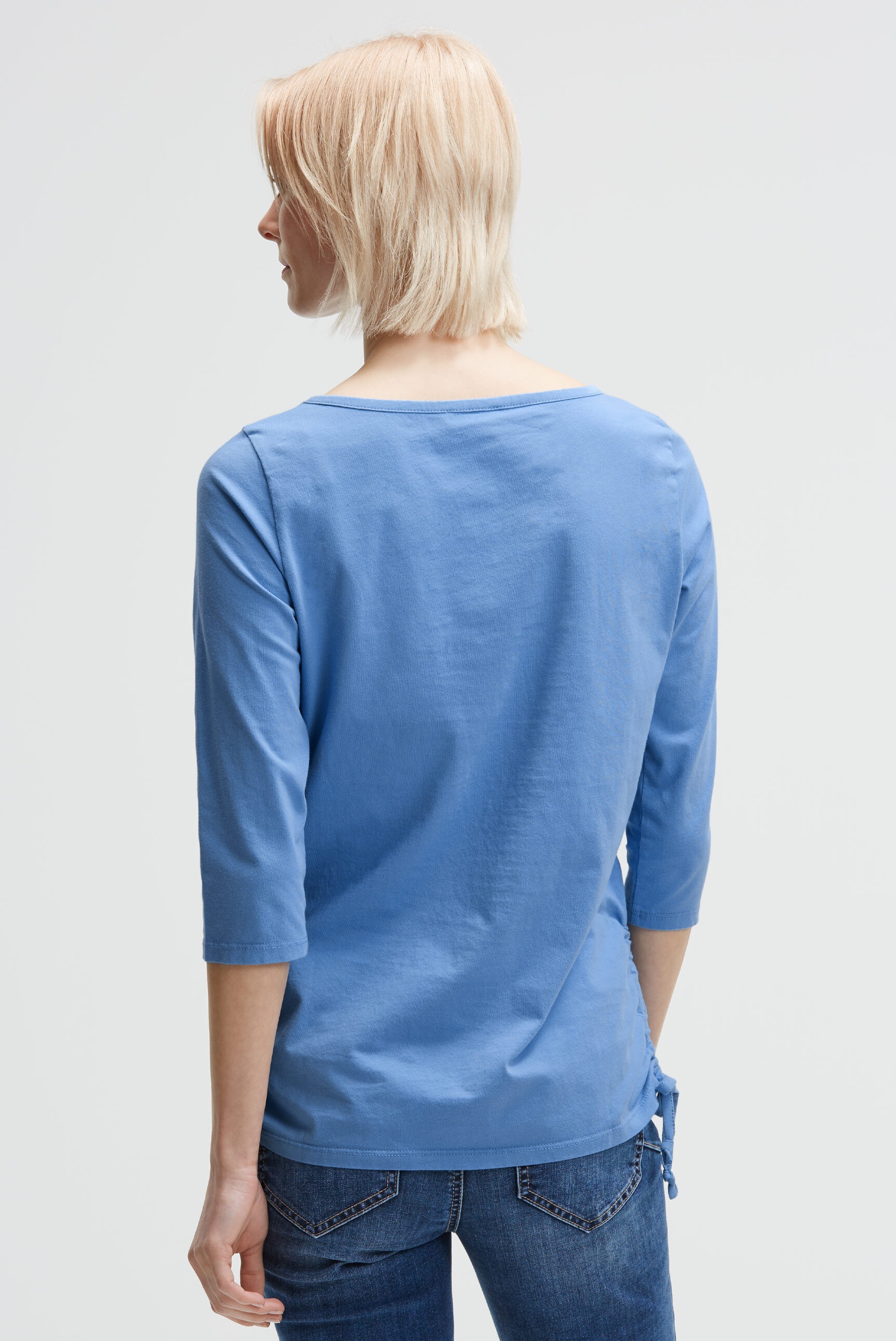 SOCCX 3/4-Arm-Shirt mit Bindeband am Saum