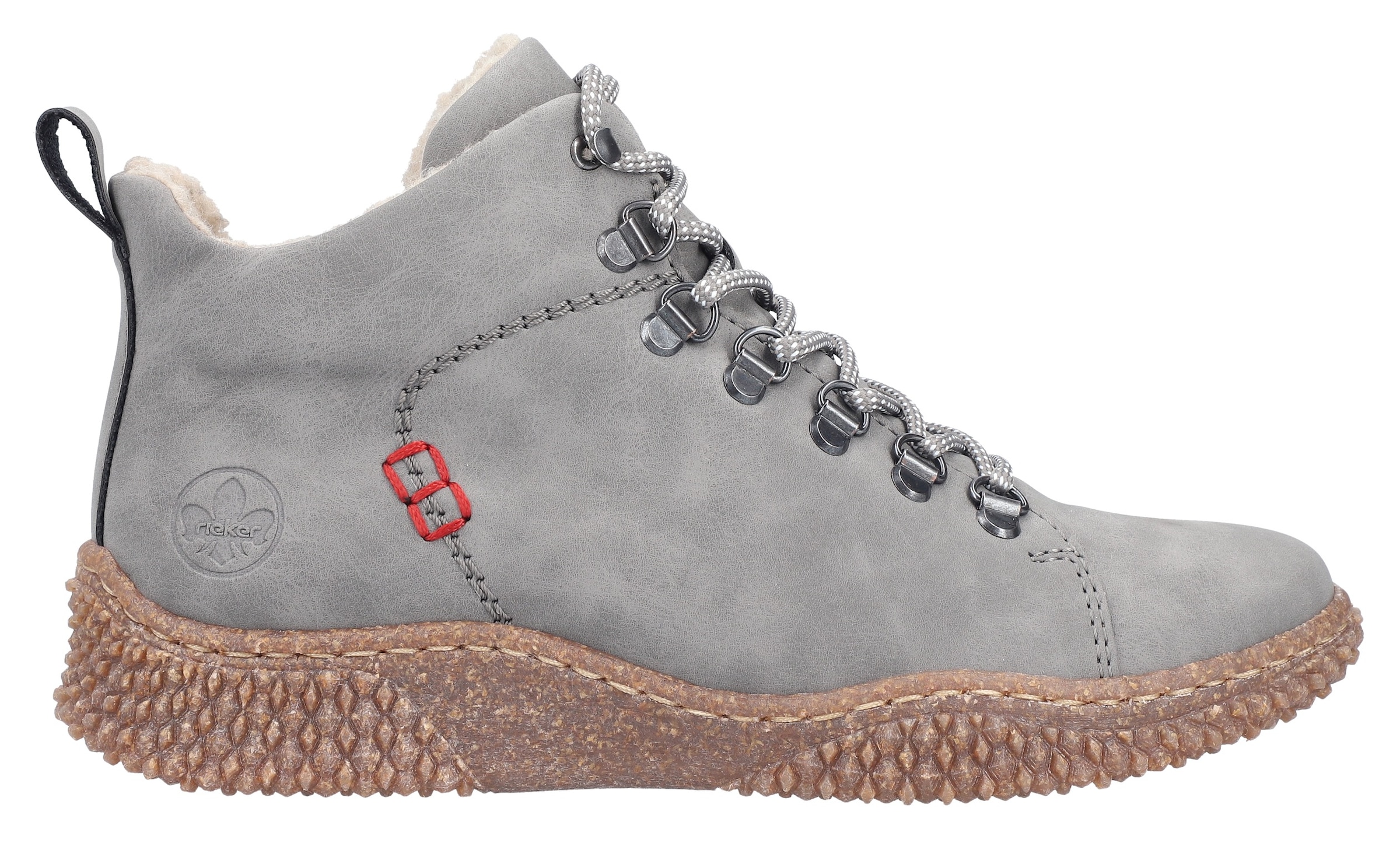Rieker Winterboots, Schnürboots, Stiefelette, Profilsohle, mit Anziehlasche