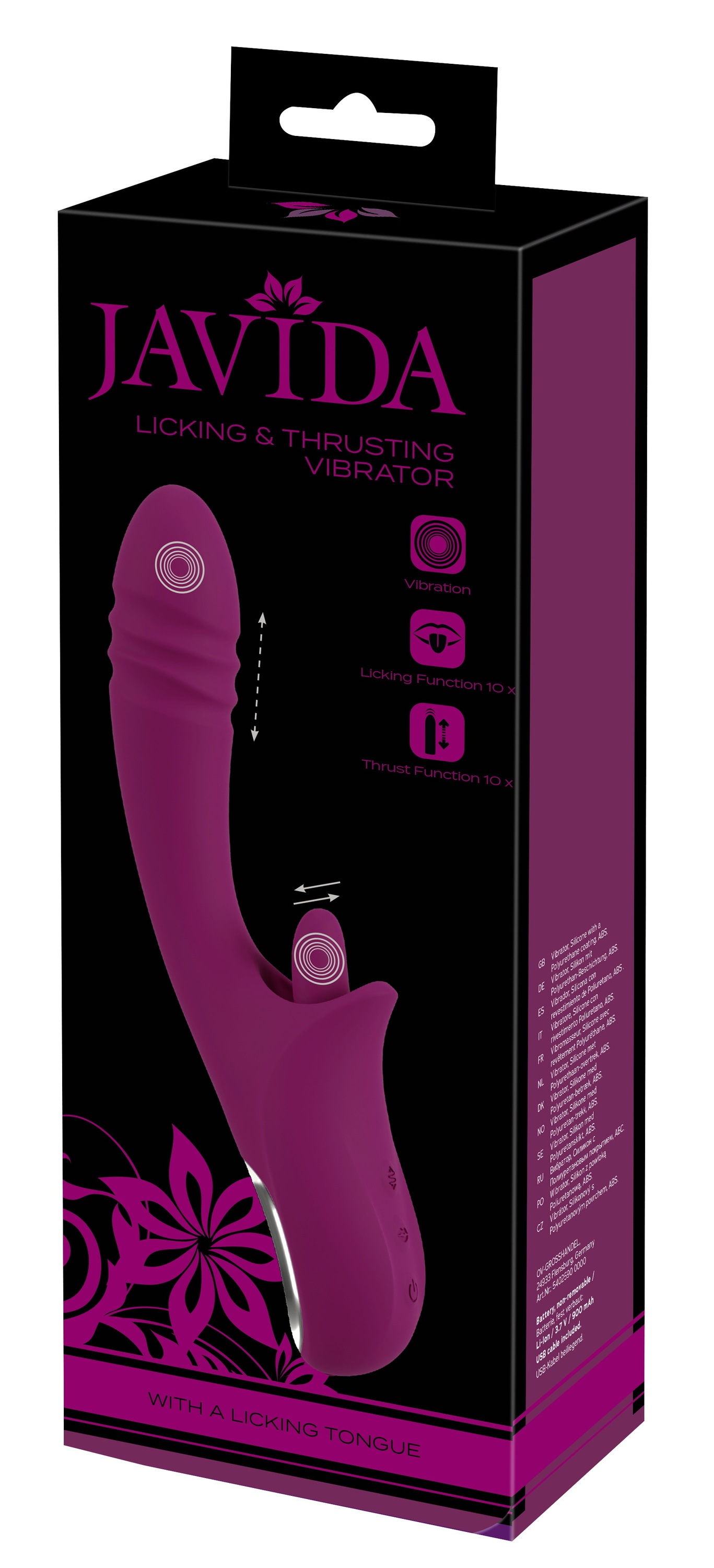 Javida Vibrator »Stoßvibrator Licking & Thrusting Vibrator«