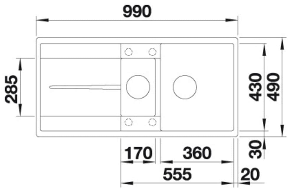 Blanco Granitspüle »METRA 6 S-F« 1 Stk. tlg. erhältlich in mehreren Farben, inkl. Multifunktionsschale Edelstahl