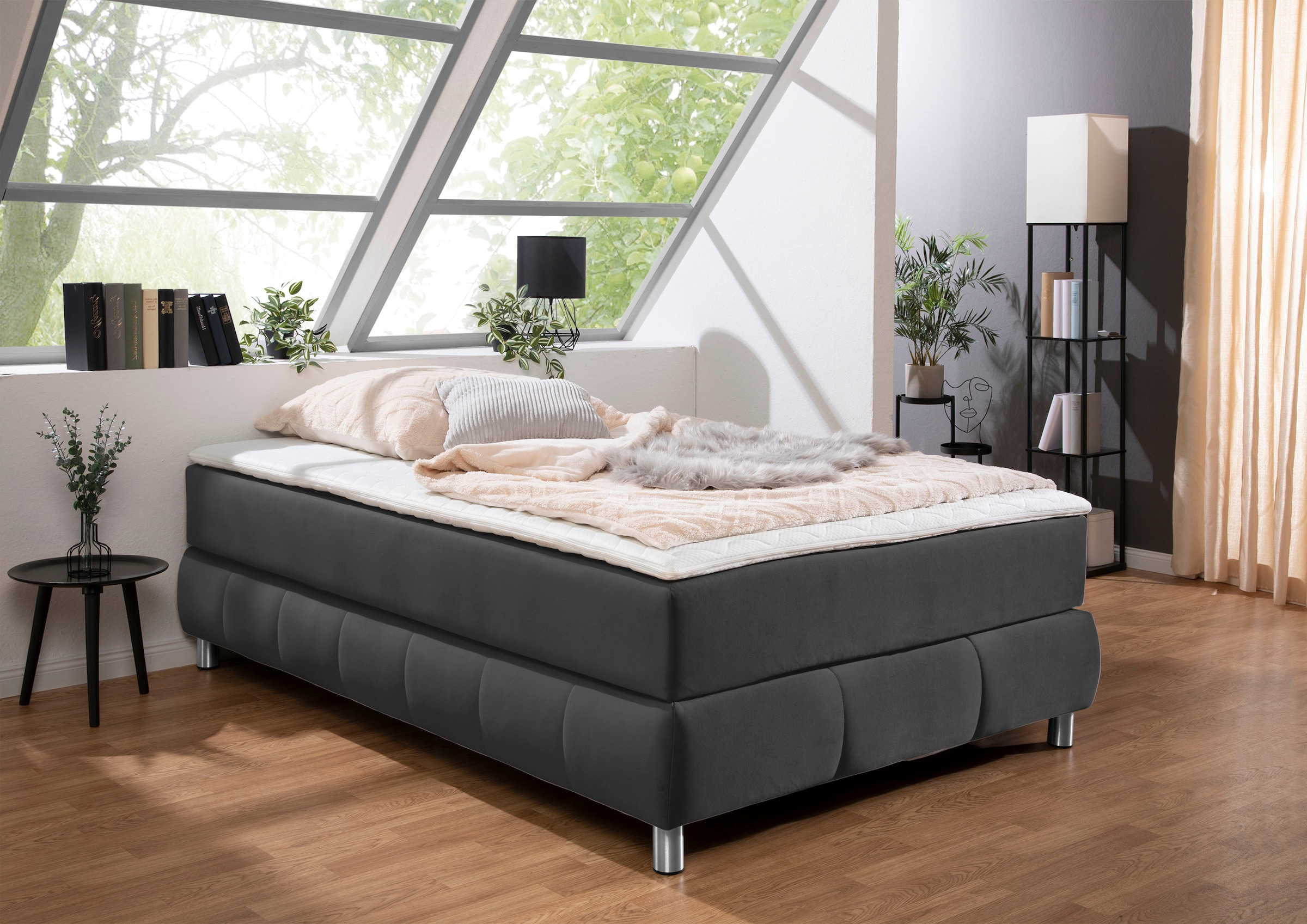 Home affaire Boxspringbett "Salo" Ohne Kopfteil, inkl. Topper, auch in Über günstig online kaufen