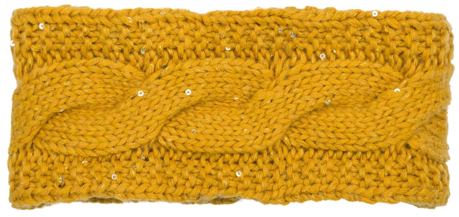 styleBREAKER Stirnband "Grobstrick Stirnband mit Pailletten" 1 Stk.