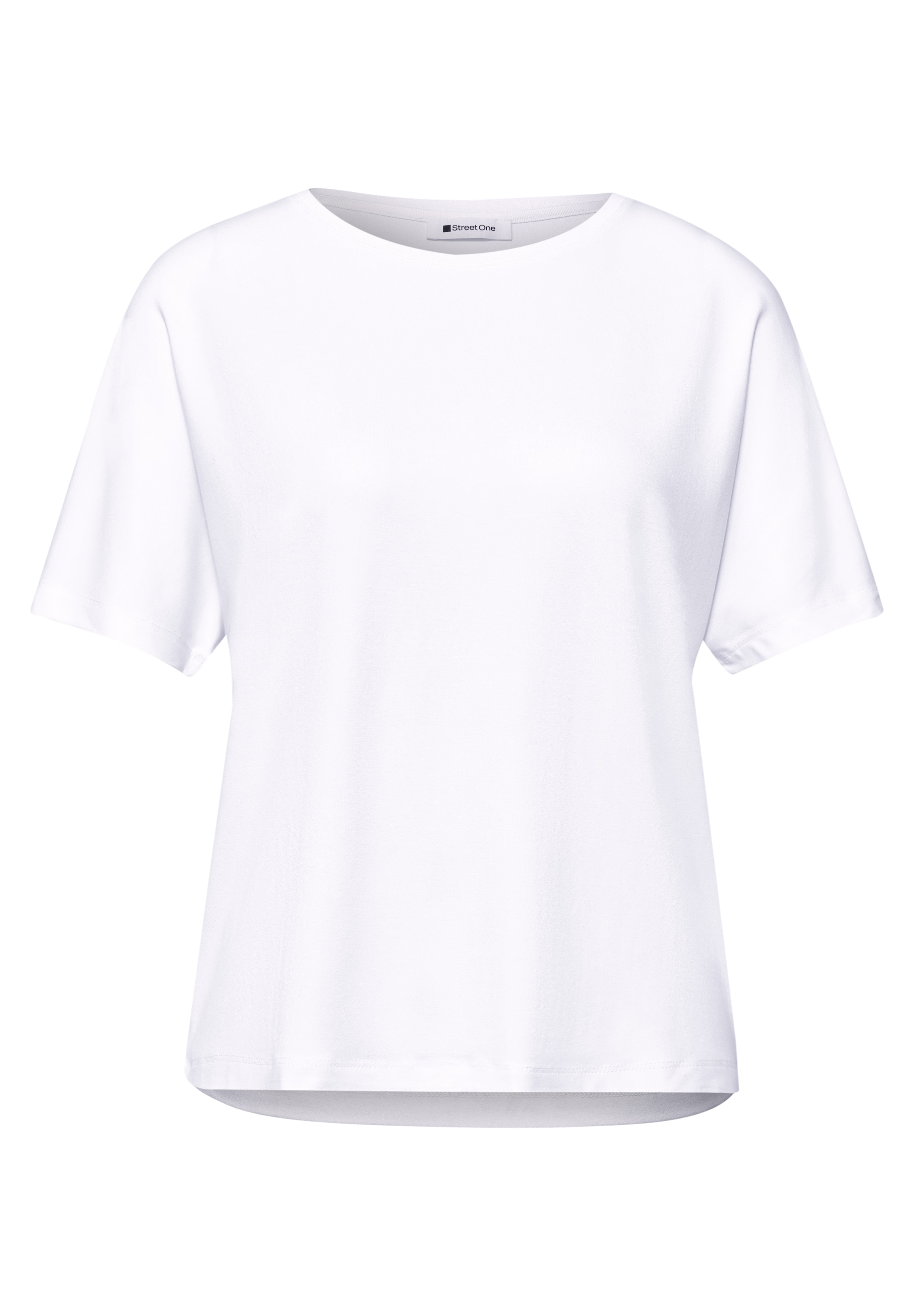 STREET ONE Kurzarmshirt Sommershirt in Unifarbe