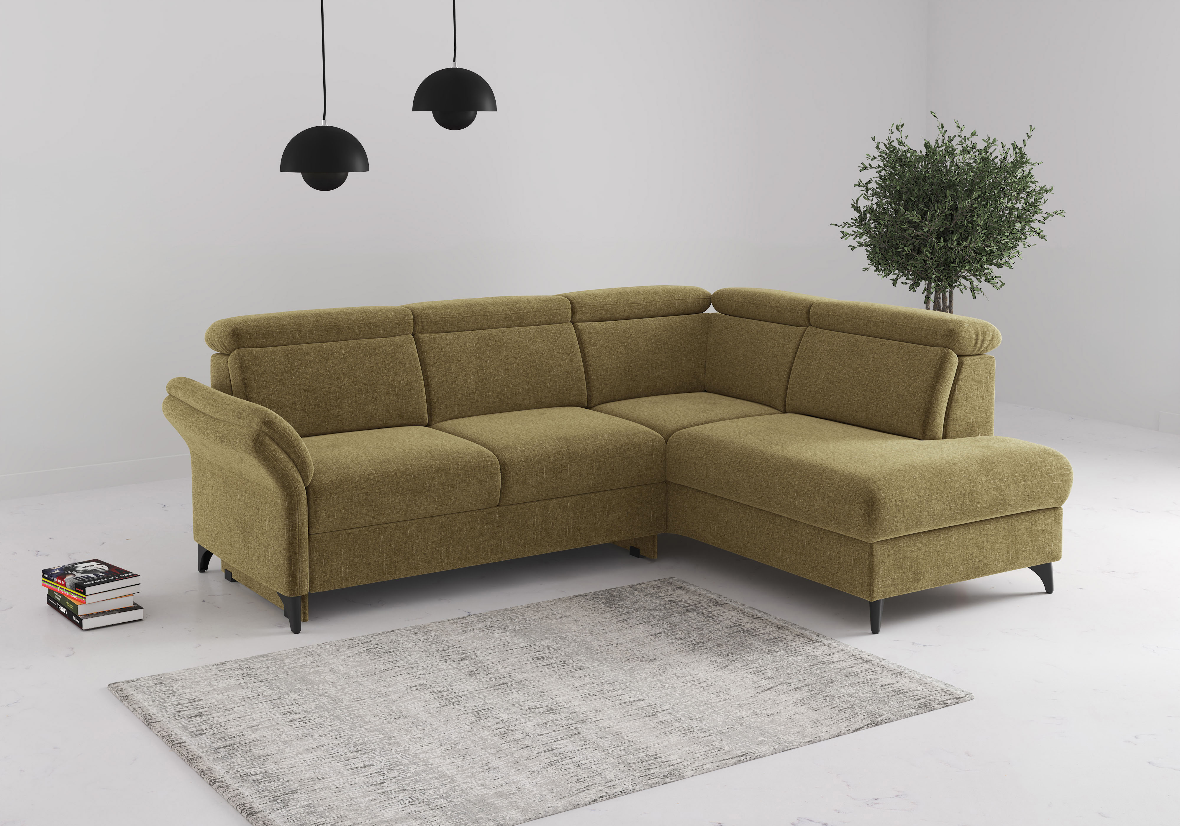 sit&more Ecksofa "Glendale, L-Form" inkl. Kopfteilverstellung, wahlweise mit Vorziehsitz und Bettkasten
