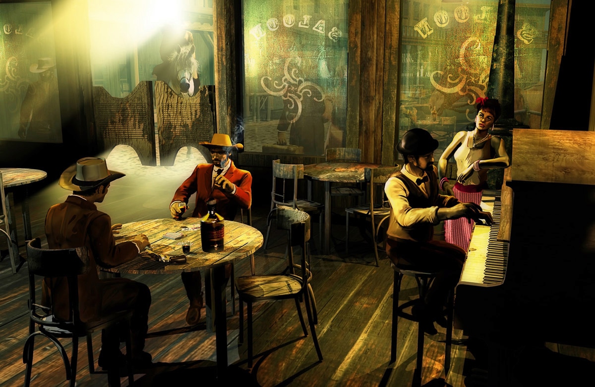 Papermoon "SALOON-WILD WEST NOSTALGIE RETRO VINTAGE BAR COWBOY XXL"