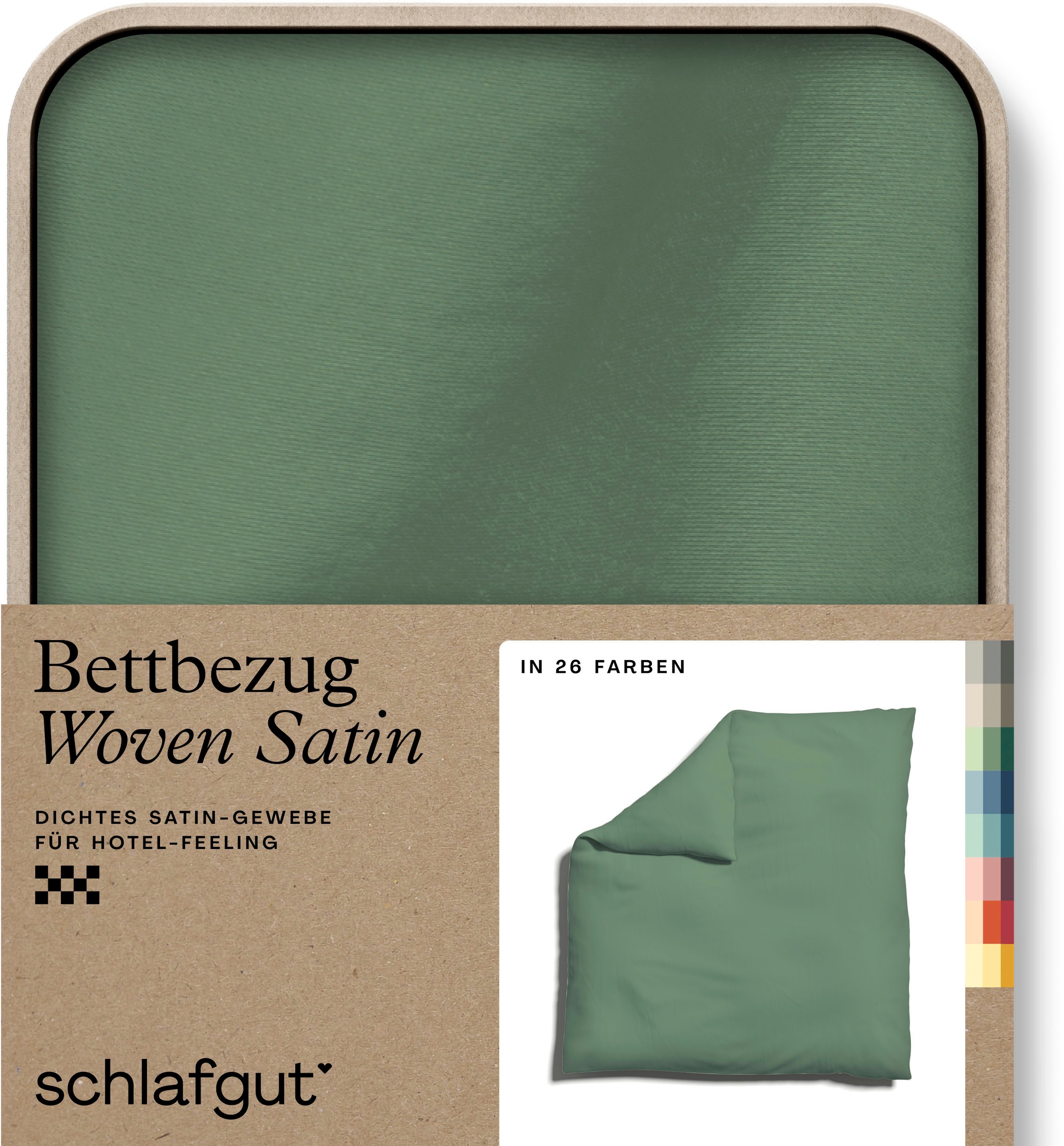 Schlafgut Bettbezug "Woven Satin", (1 St.), besonders dicht gewebt, Mix & Match: passender Kissenbezug erhältlich