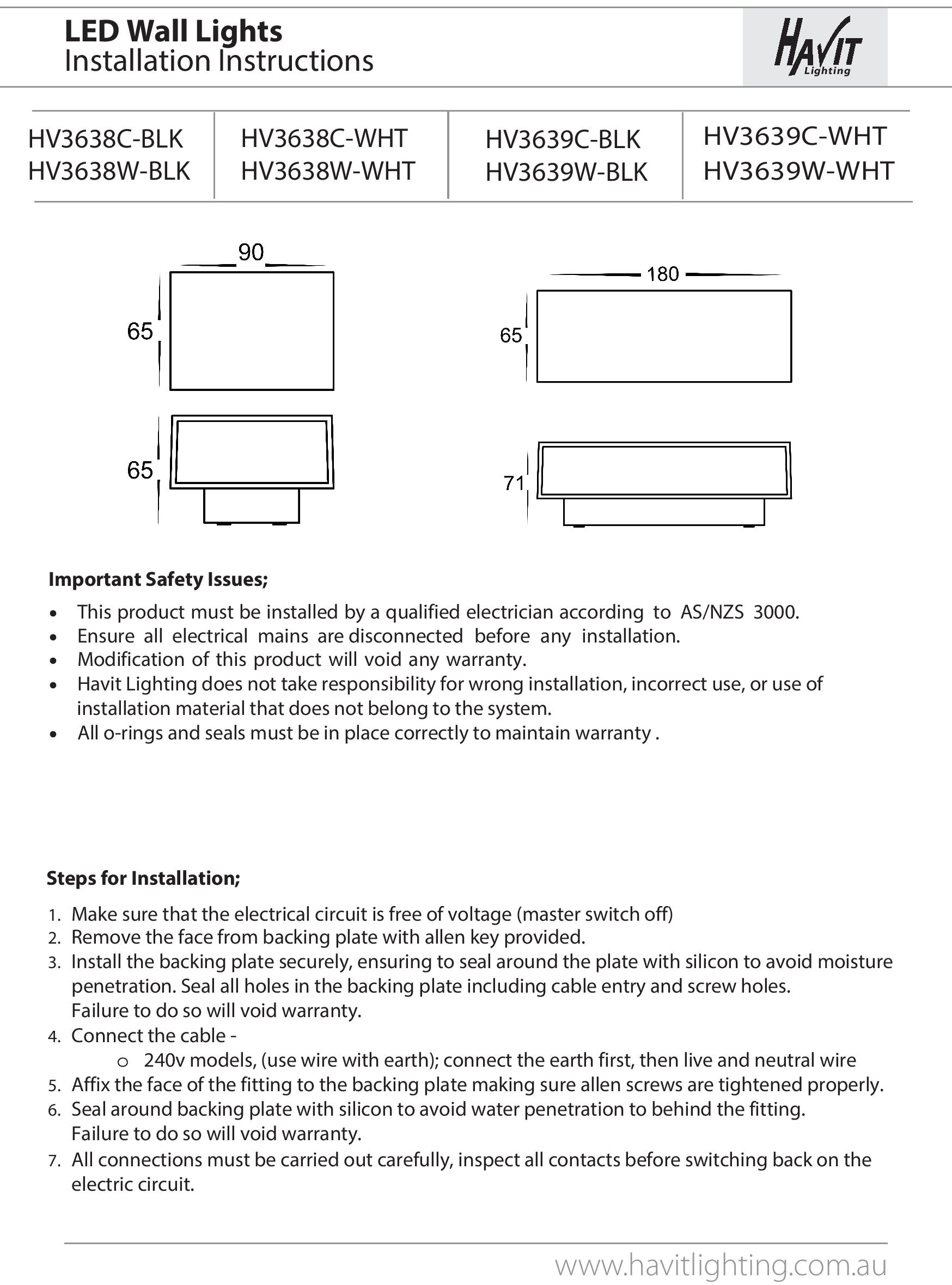 Havit Lighting LED Außen-Wandleuchte »MINI«, 2 flammig, Leuchtmittel LED-Modul | LED fest integriert