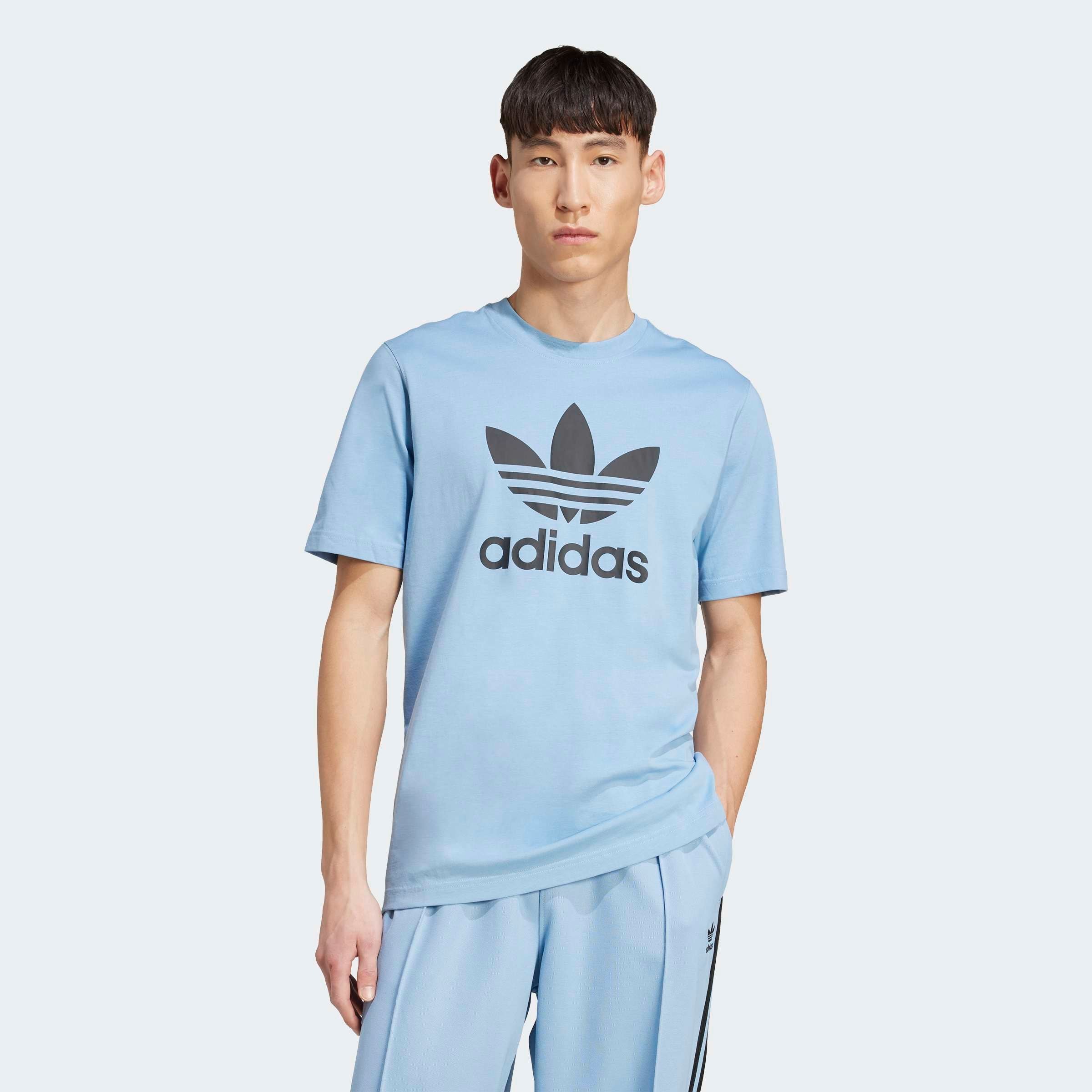 adidas Originals T-Shirt "TREFOIL T-SHIRT" Basic Shirt mit großem Trefoil L günstig online kaufen