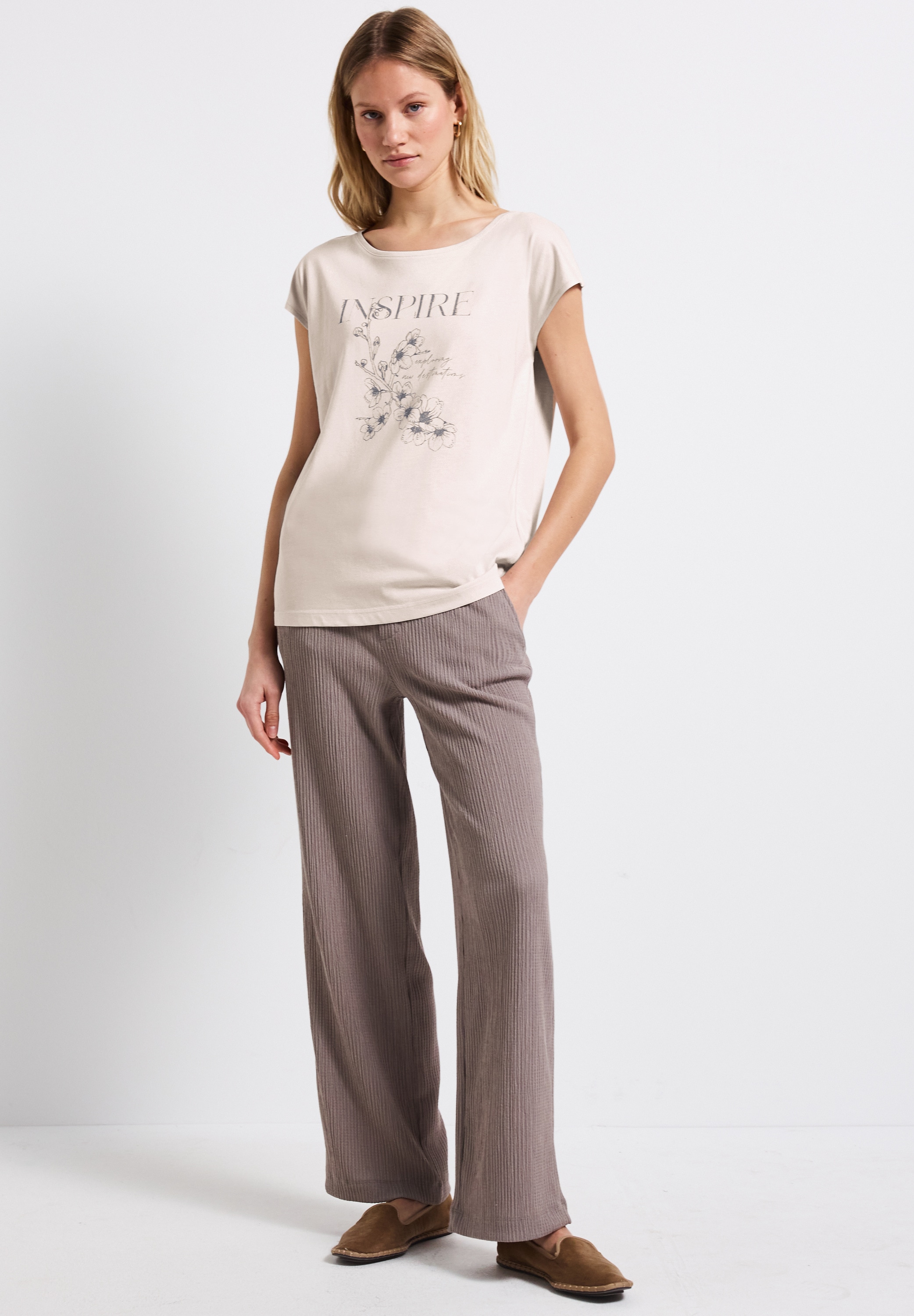 STREET ONE T-Shirt, mit Rundhalsausschnitt