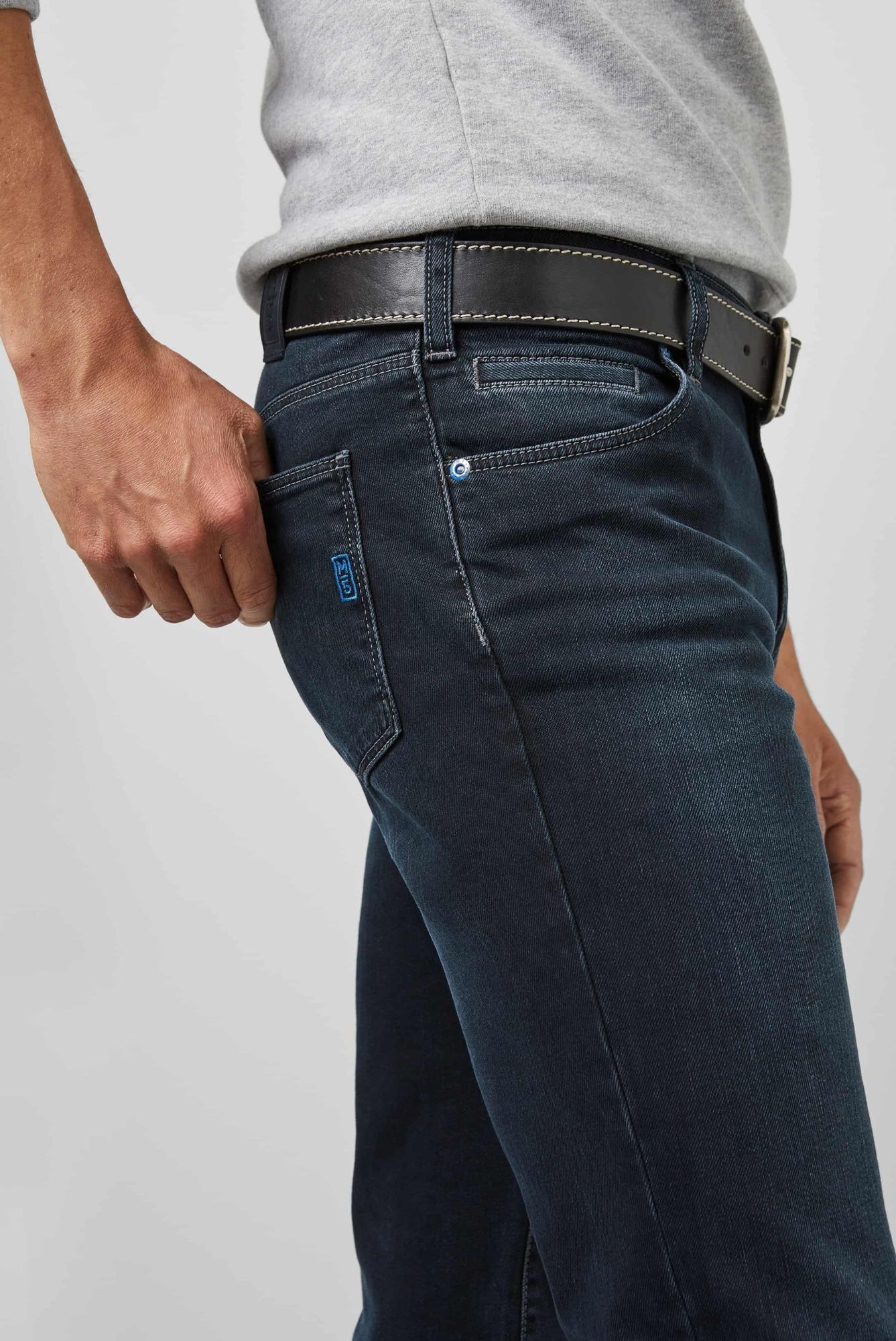 MEYER M5 Regular 5-Pocket Jeans Dark Blue 33/32 2
