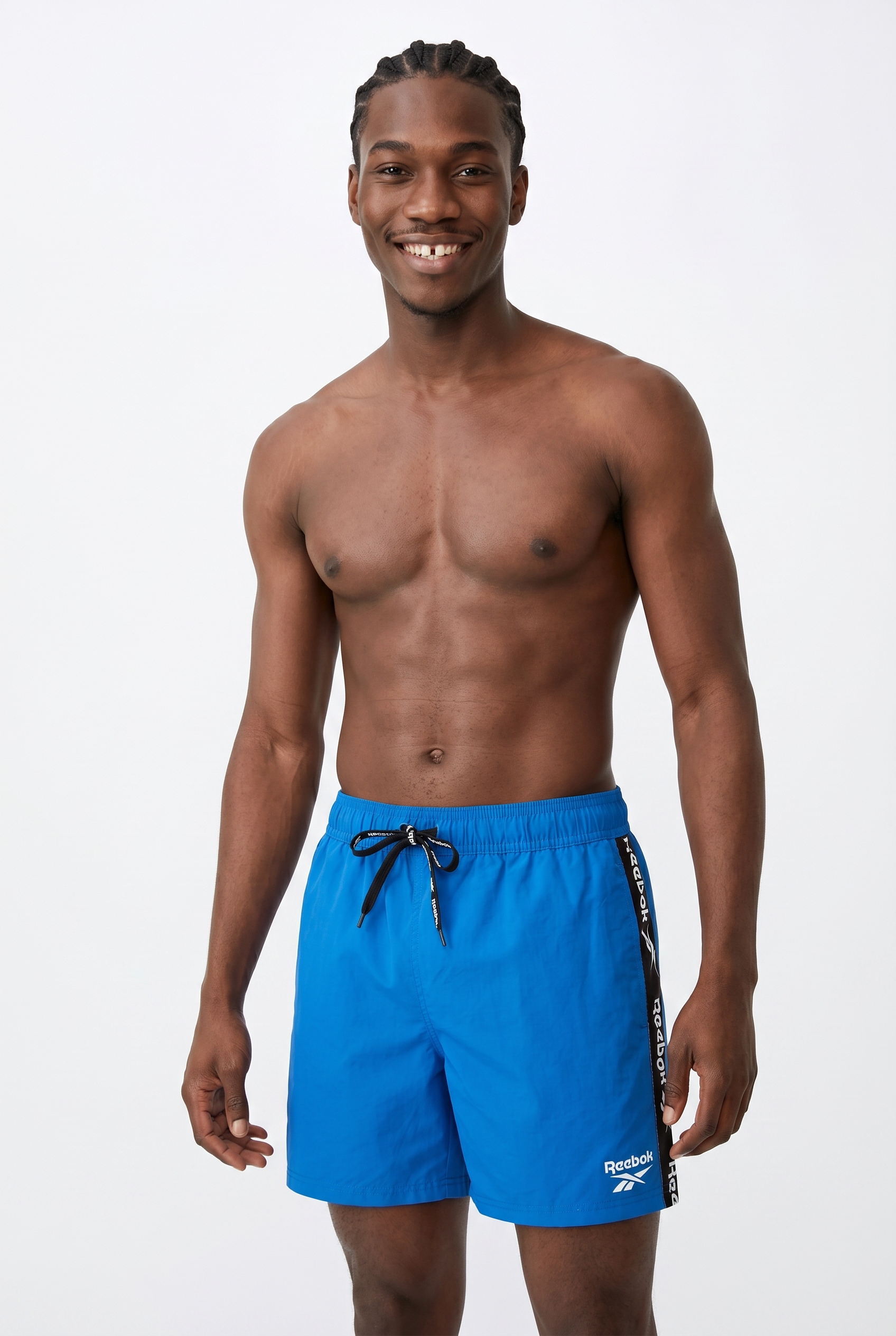 Reebok Badeshorts "Duke" mit Kordelzug und elastischem Bund, mit Logo, atmungsaktiv, basic
