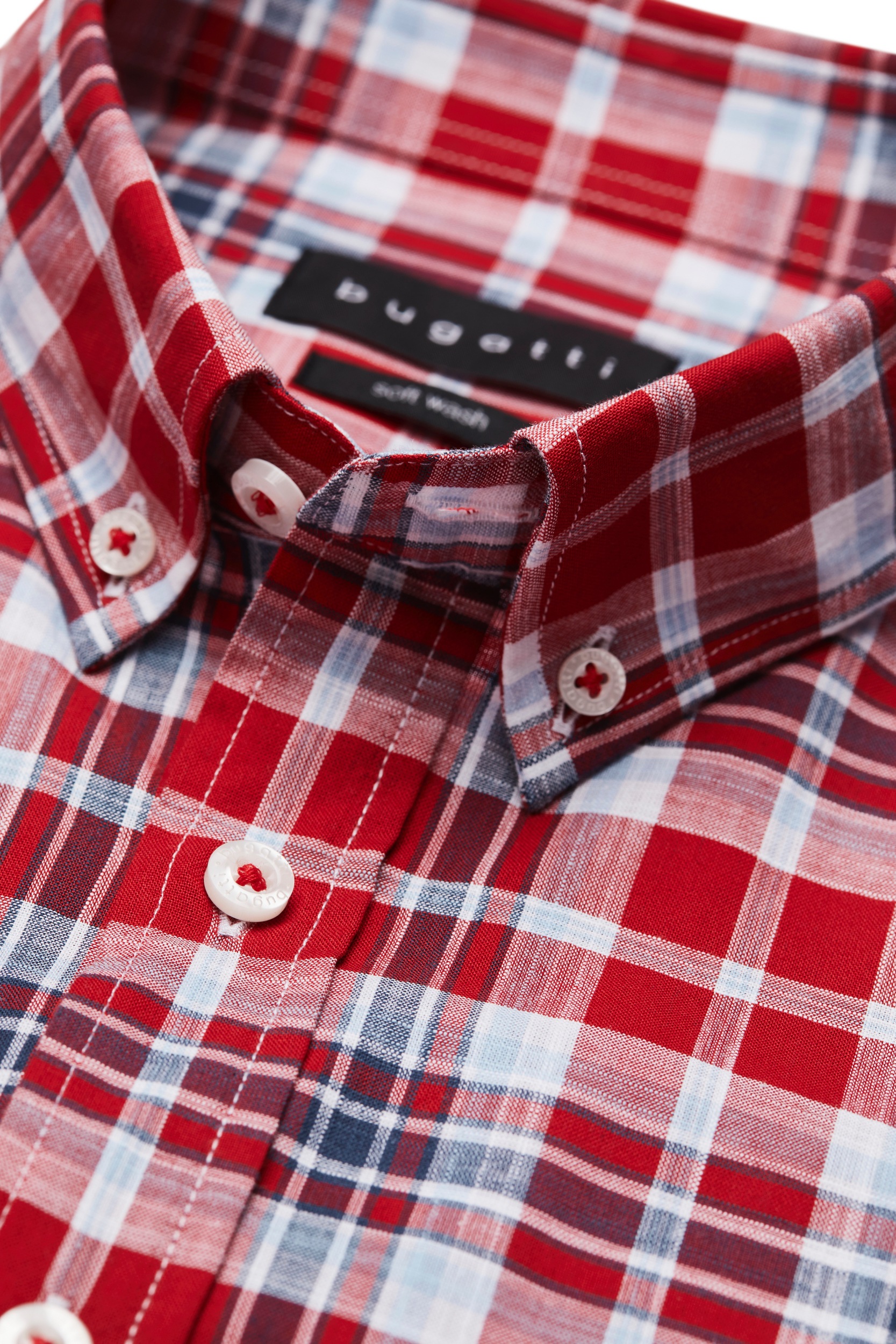 bugatti Kurzarmhemd, mit Button-Down-Kragen