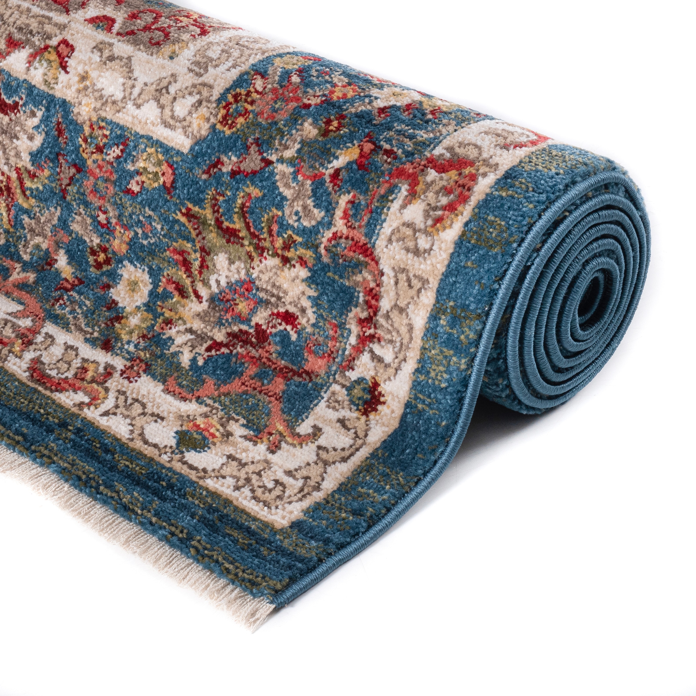 OTTO home Teppich »Molvio, mit & ohne Fransen« rechteckig 18 mm Höhe Orient-Optik, Vintage Design, weich, Wohnzimmer, Schlafzimmer