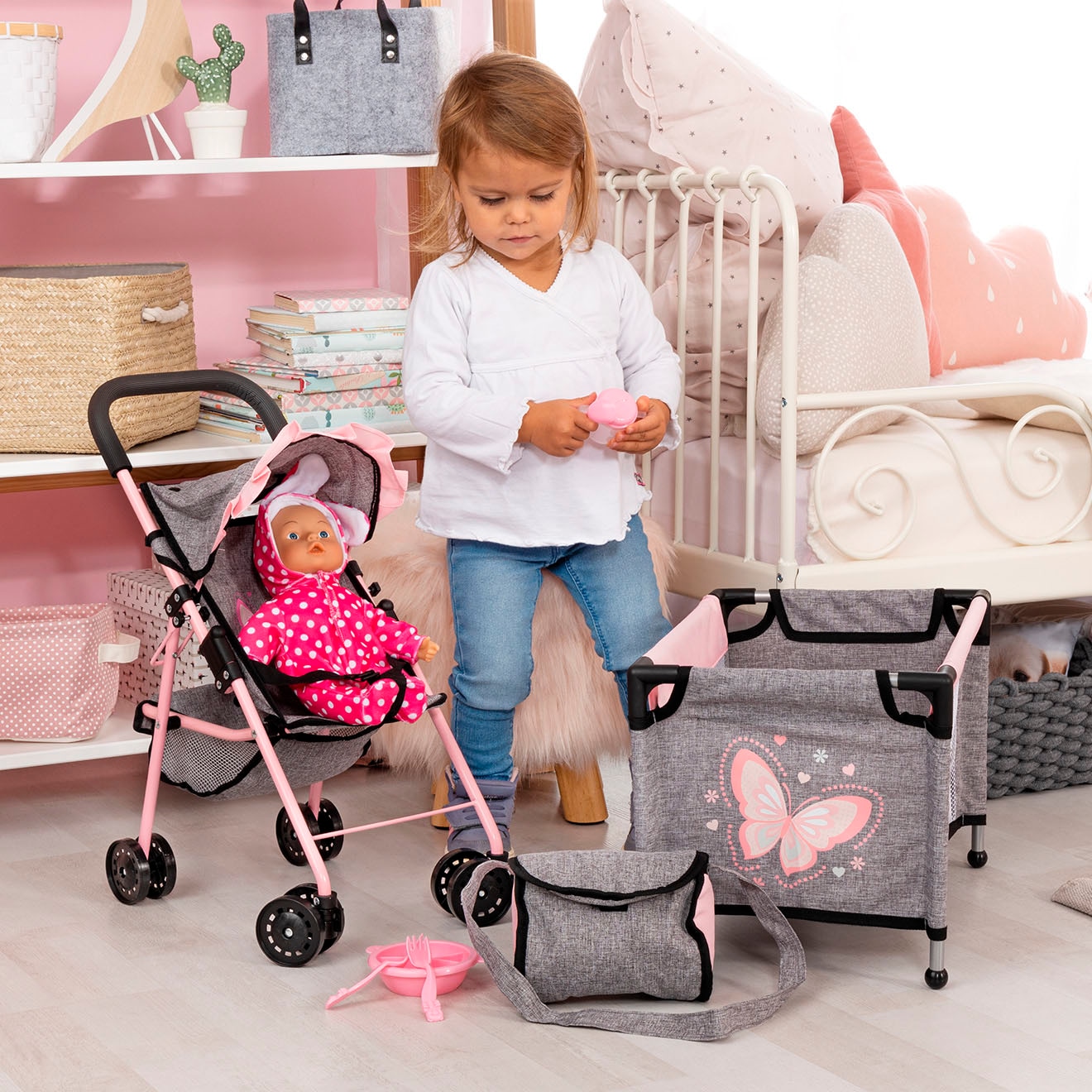 Bayer Puppenbuggy »Set mit Reisebett«