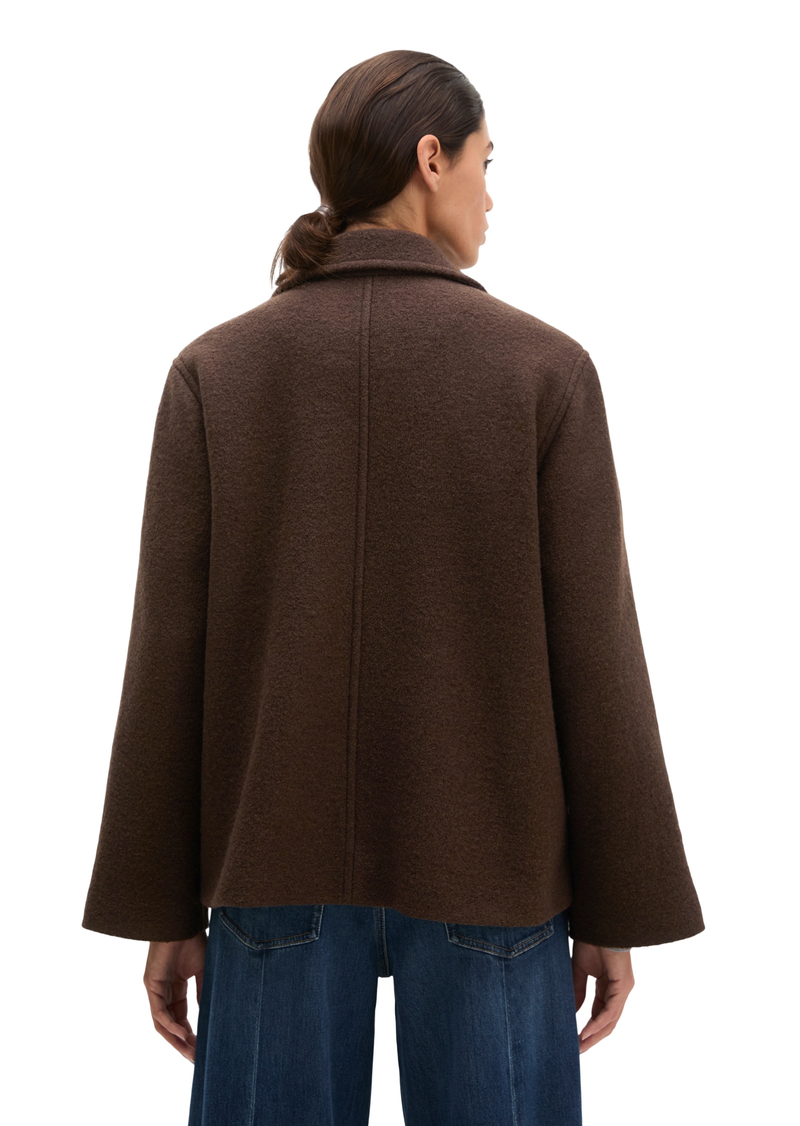 Marc O'Polo Outdoorjacke »aus italienischer Boild Wool« ohne Kapuze