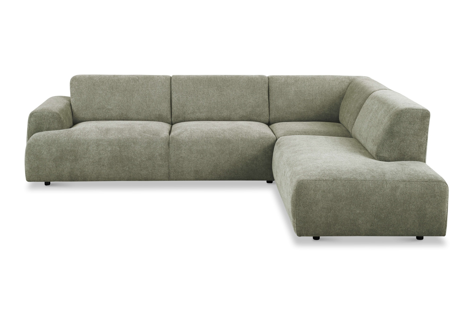 andas Ecksofa »Linkka, Breite 282 cm«, L-Form, in einem weichen Chenille-Stoff, mit Wellenunterfederung
