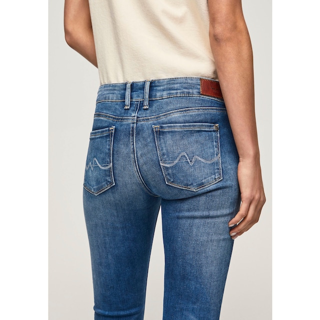Jeans 5-Pocket-Stil Skinny-fit-Jeans Stretch-Anteil im und mit 1-Knopf Bund bestellen BAUR Pepe »SOHO«, |