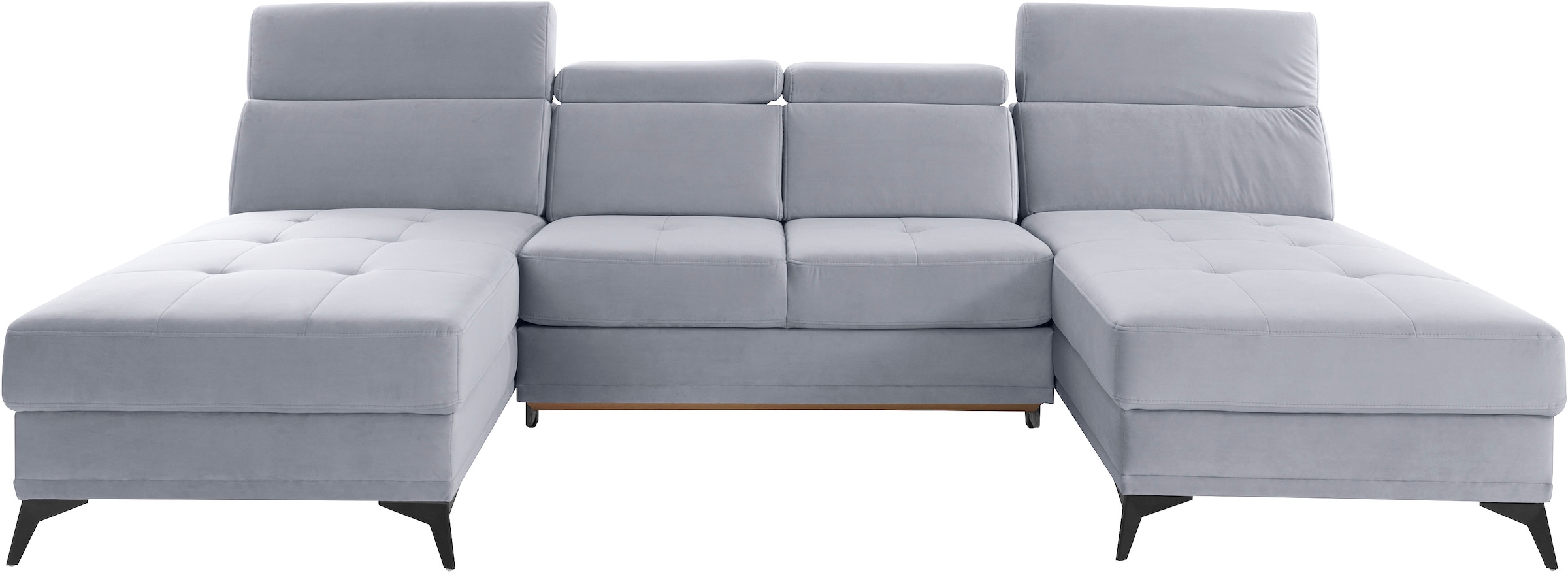 Home affaire Wohnlandschaft "Cardiz U-Form" inkl.Kopfteilverstellung und Fe günstig online kaufen