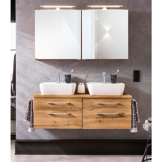 HELD MÖBEL Badmöbel-Set »Davos«, (2 St.), 2 Spiegelschrank und  Waschbeckenunterschrank kaufen | BAUR