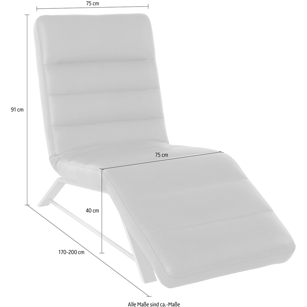 W.SCHILLIG Relaxliege »daily dreams«, Funktionsliege wahlweise mit Motor, Gestell matt, Breite 75 cm